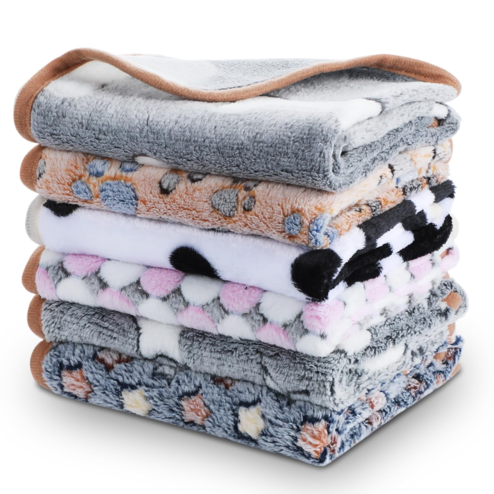 Pafeooui 6 Pcs Guinea Pig Blankets – Soft Flannel Fleece Small, Multicolor