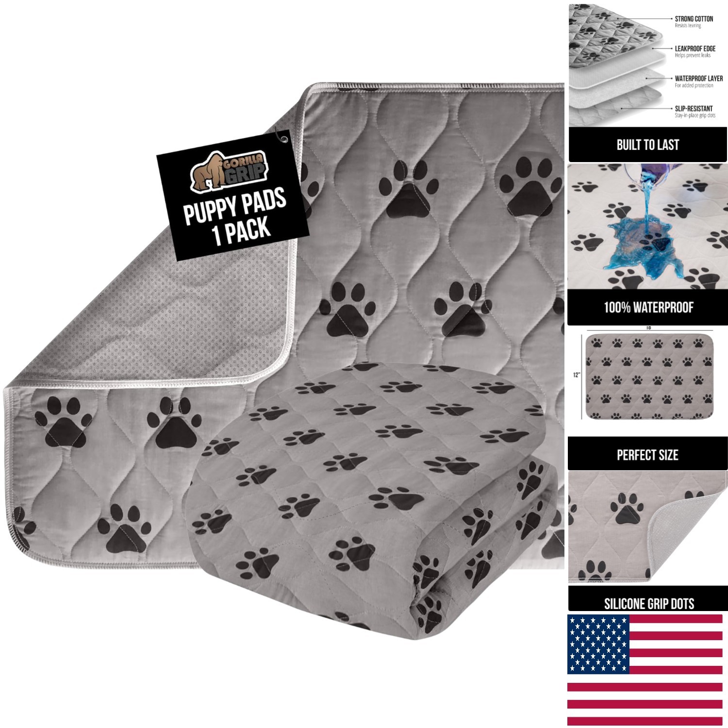Durable 18×12 Slip-Resistant Dog Crate Mat – Cozy Protection for Small Pets