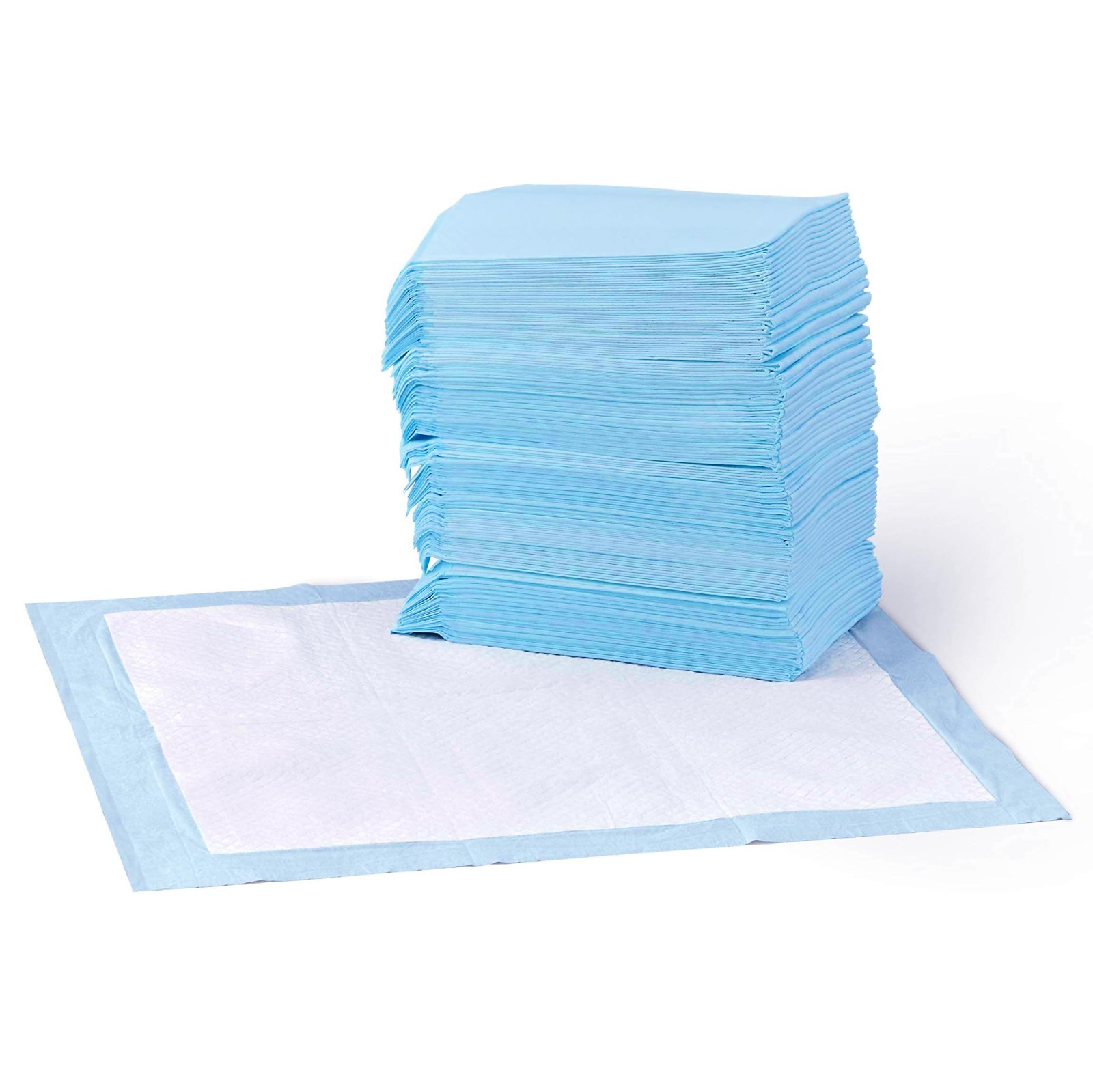 50 Count Puppy Pee Pads 22×22″ Leak-Proof 5-Layer Dog Potty Training Pads Blue