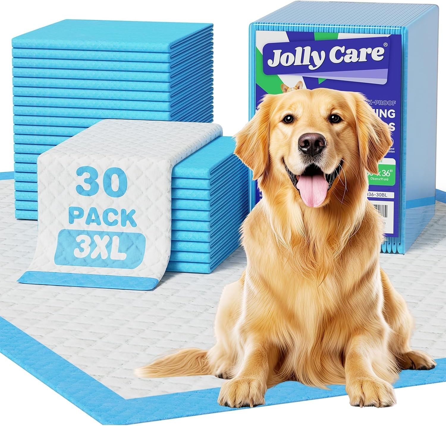 30 Count-36″ x 36″ XXXL Pee Pads for Dogs, Extra Large Puppy Pads, Super Abso…