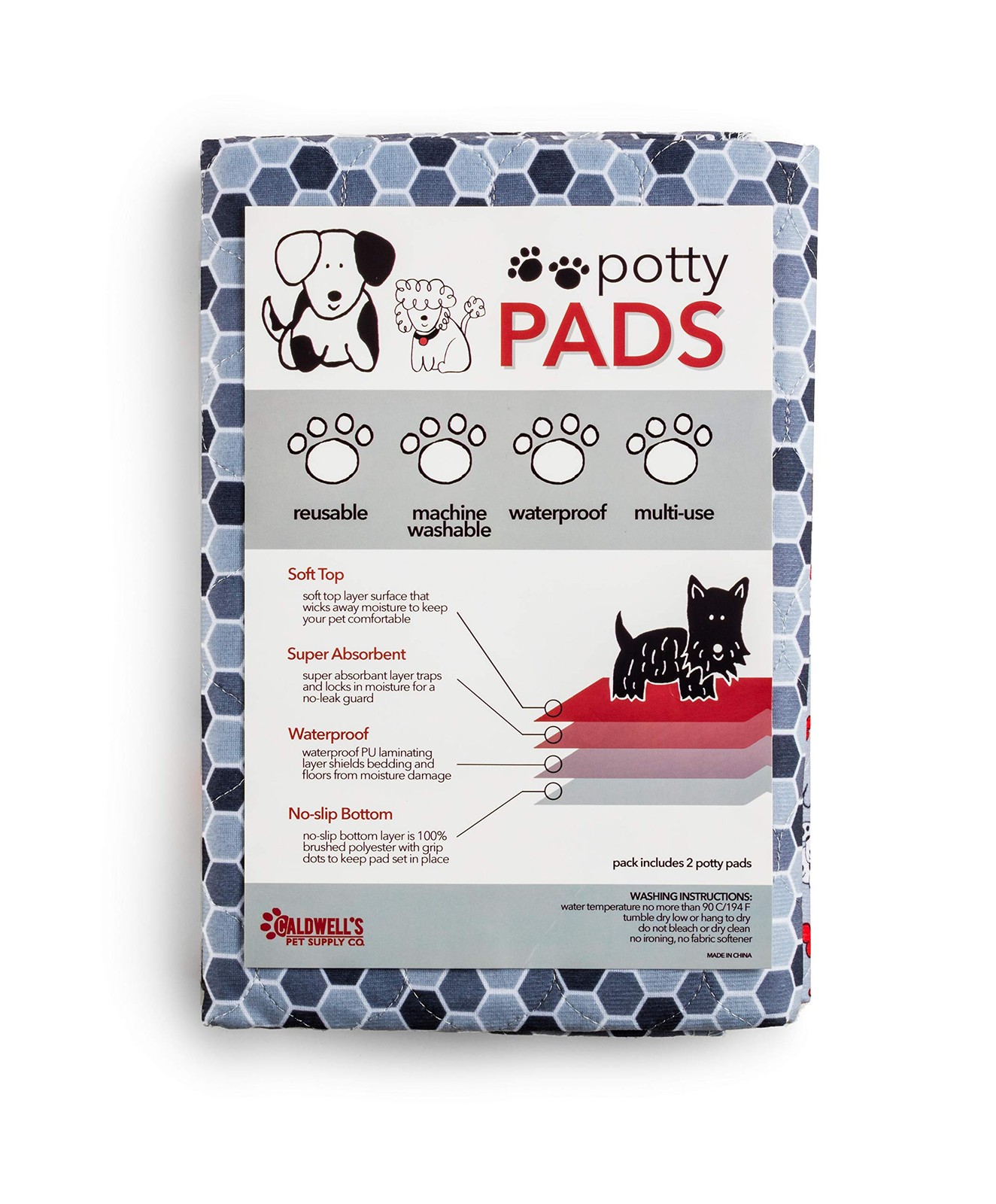 Caldwell’s Puppy Pads are Washable Pee Pads for Dogs Small to Extra Large – Abso