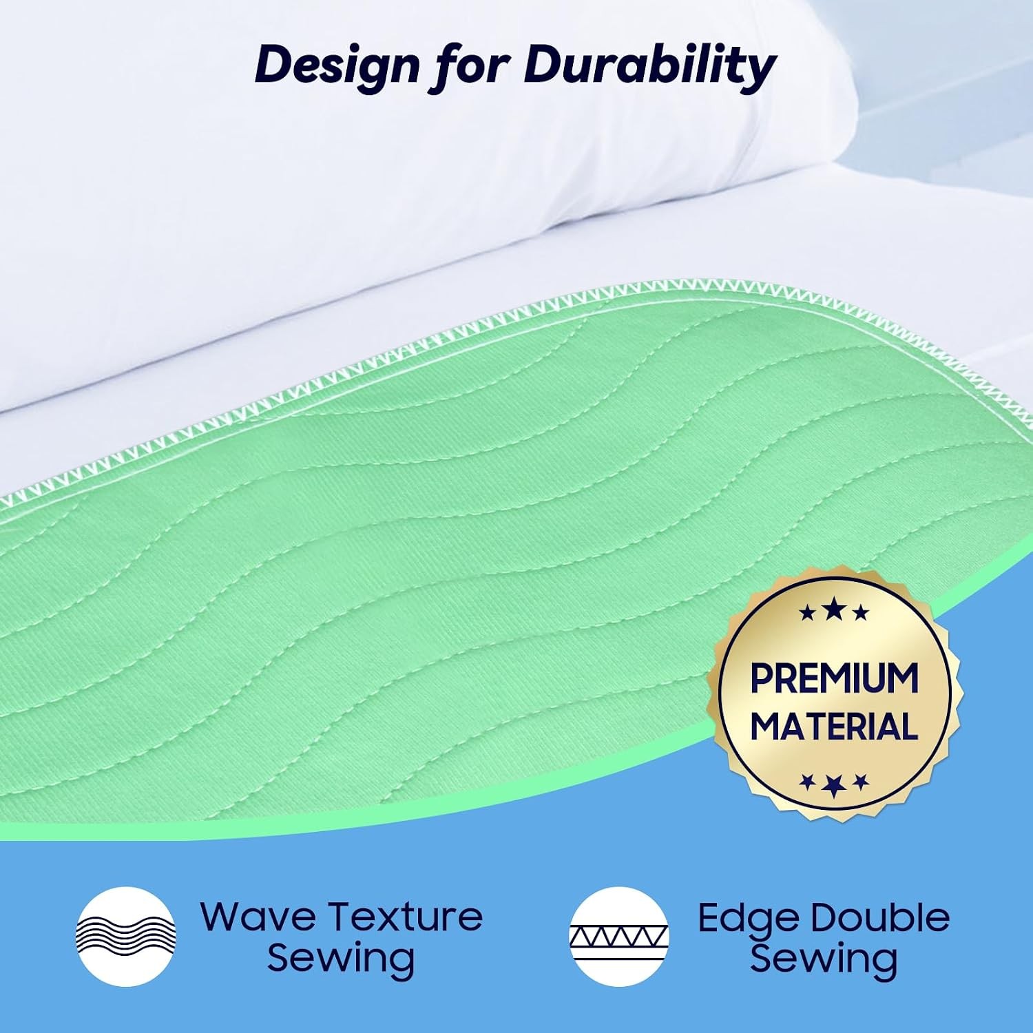 6-Pack 36″x36″ Washable Underpads: Heavy Absorbency, Waterproof Bed Pads