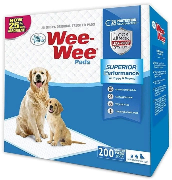 200 Four Paws Original Wee Wee housebreaking house Potty training Pads 22″ x 23″