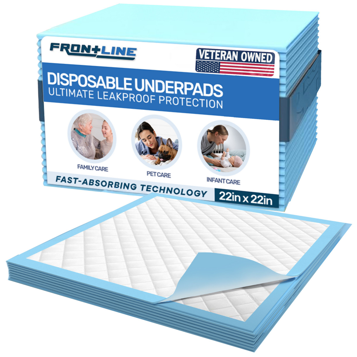 22″x22″ Ultra Absorbent Disposable Underpads Pet Training Pads 320 Count