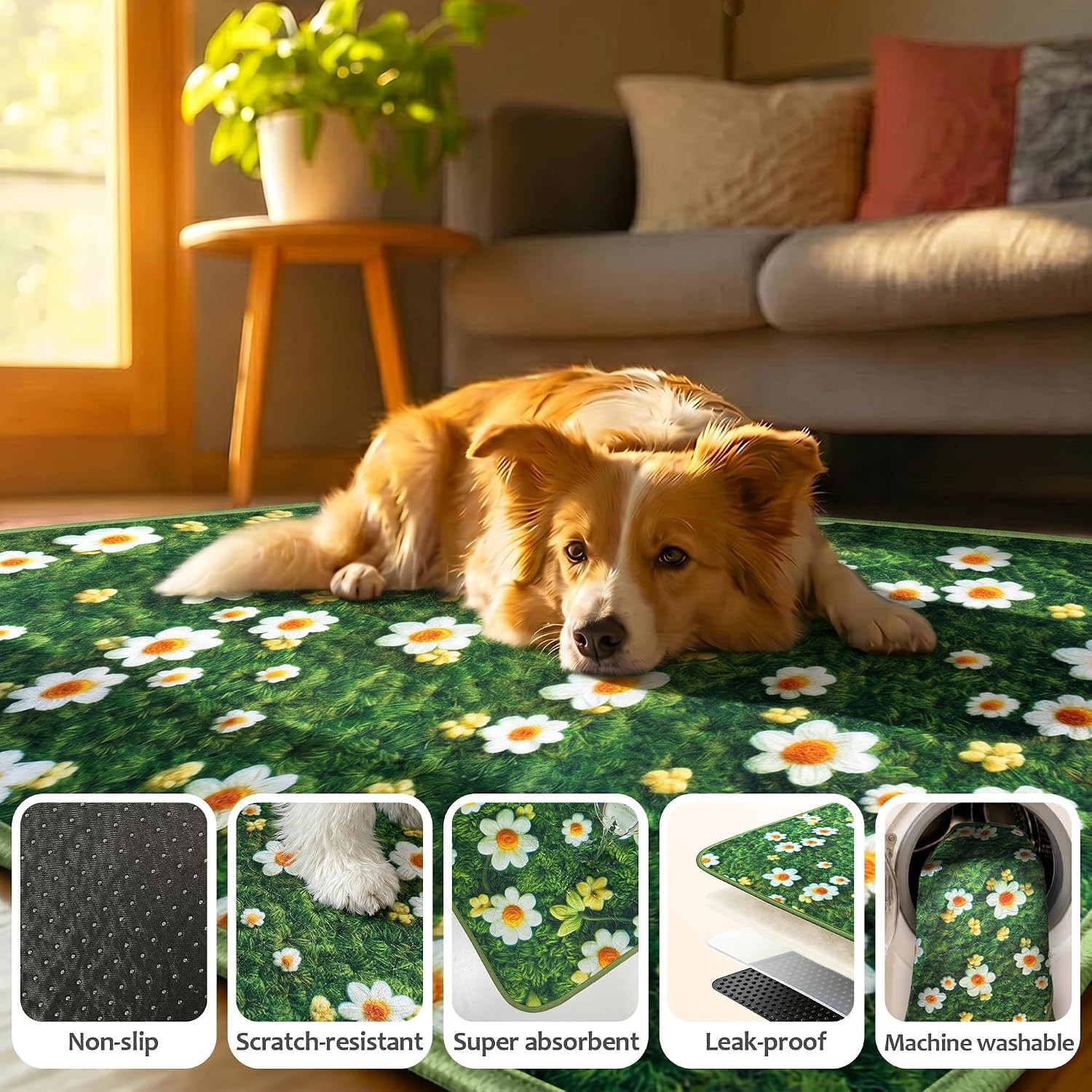 Washable Pee Pads for Dogs, Reusable Puppy Potty Training Pads, Ultra-Absorbent