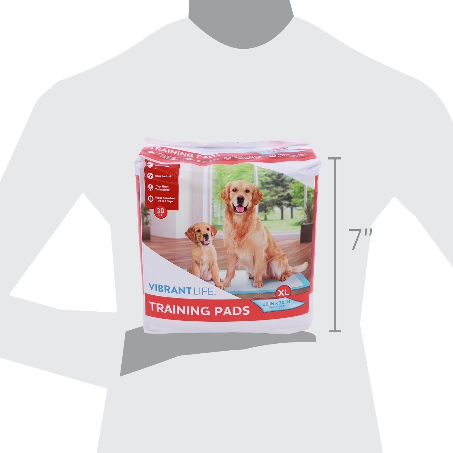 (3 pack) Vibrant Life, Puppy Pads Extra Large 5-Layer Leakproof Pet Training Pad