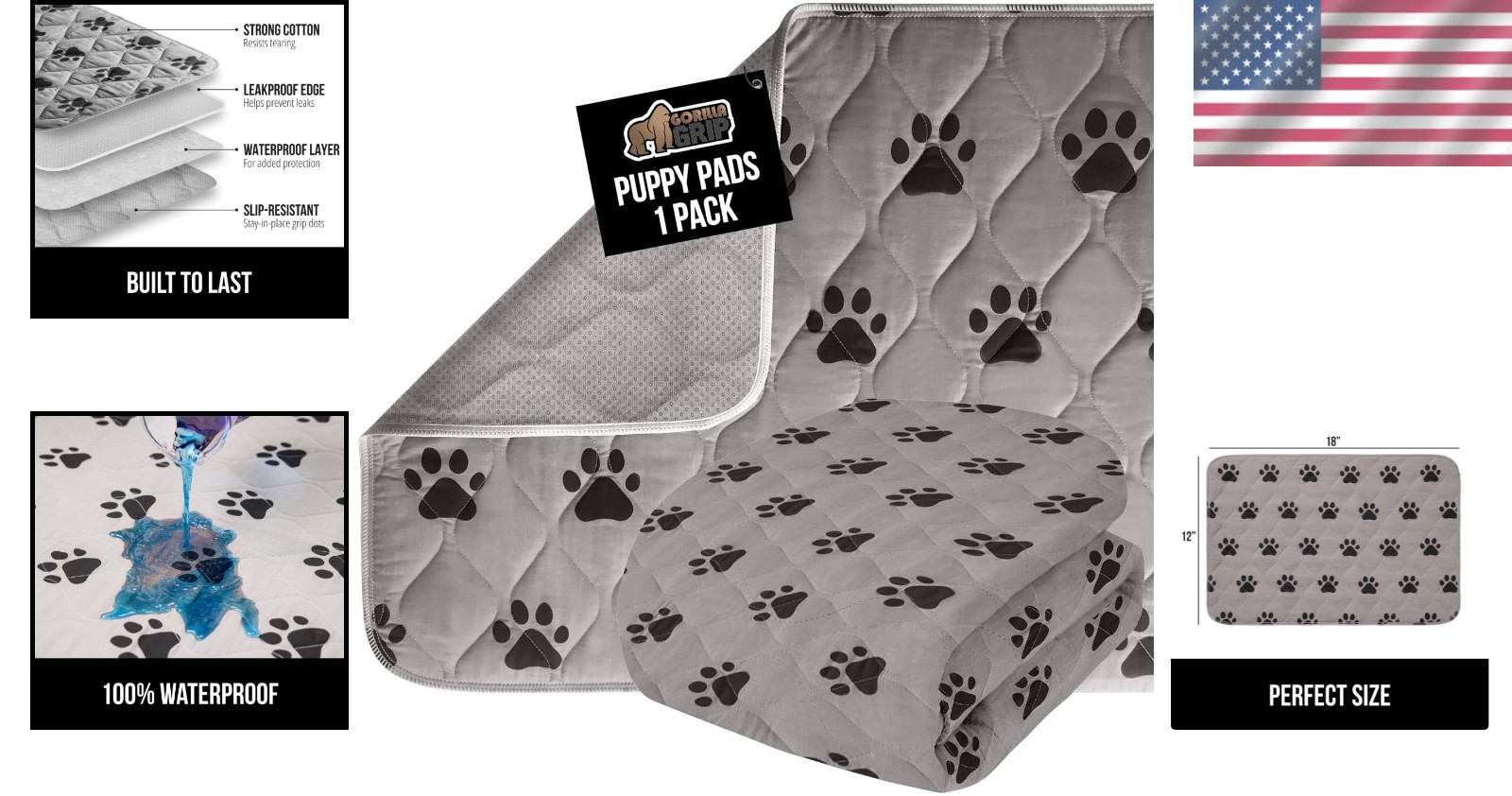 Durable 18×12 Slip-Resistant Dog Crate Mat – Cozy Protection for Small Pets