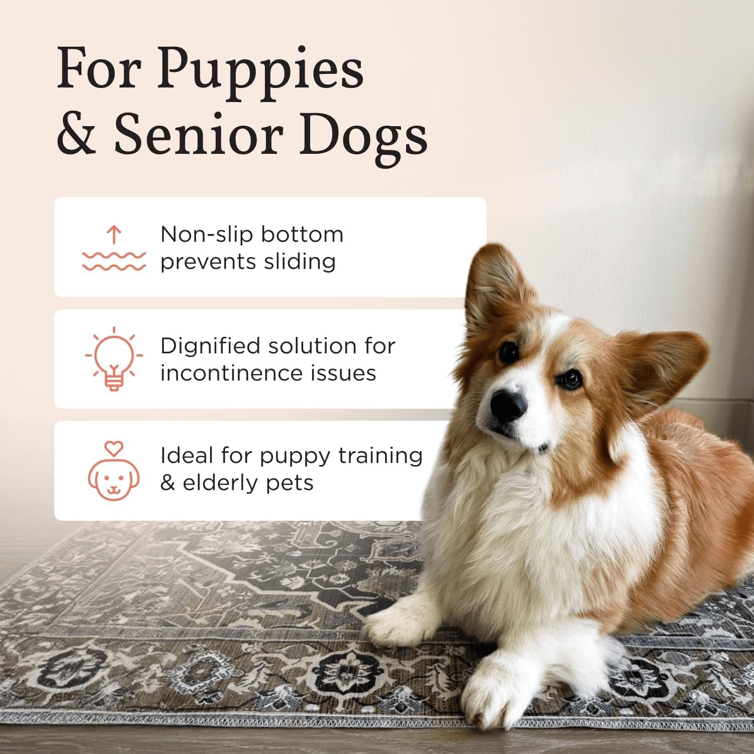 Washable Dog Pee Pads, 36″ x 48″, Waterproof, Non-Slip, Super Absorbent, Reus…