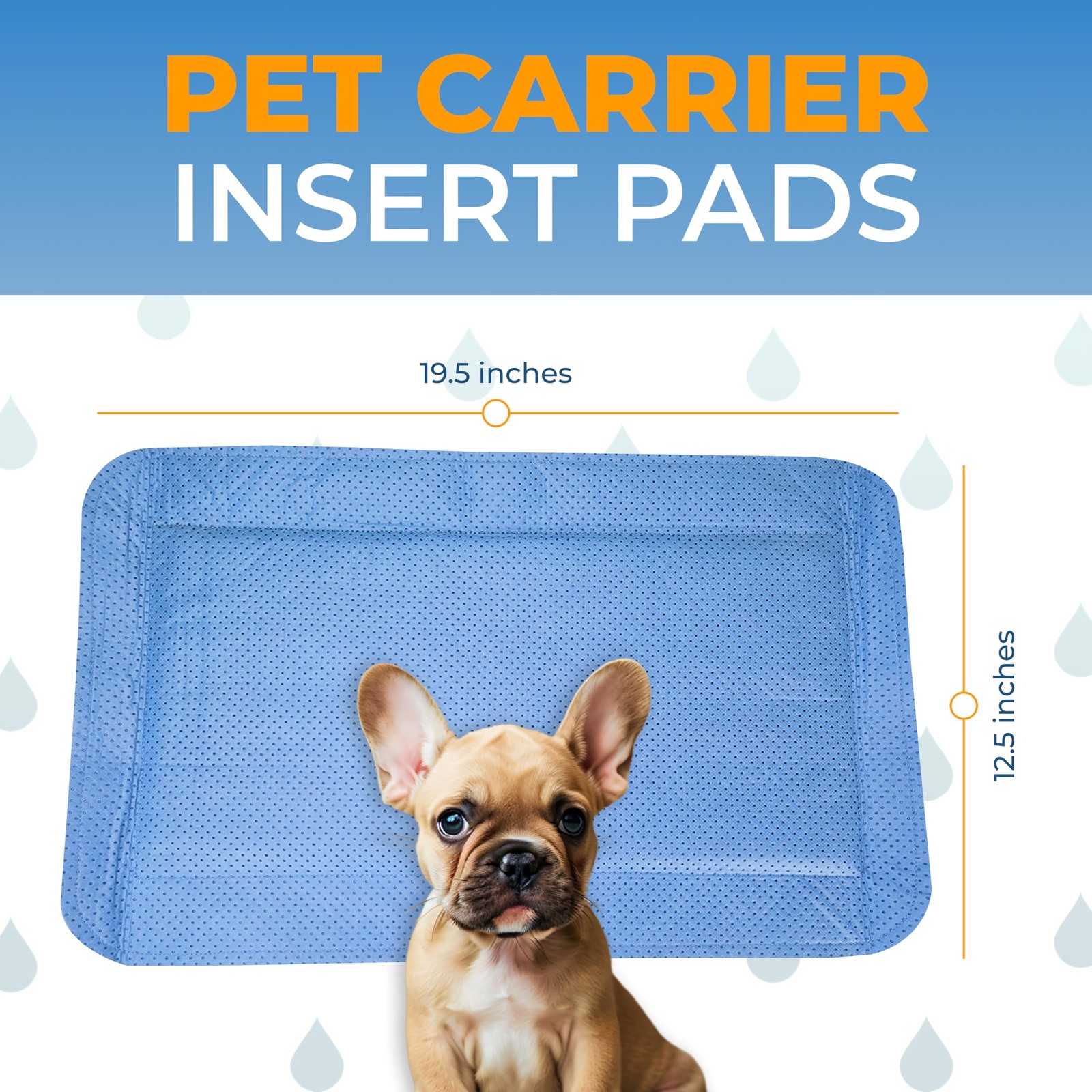 Skywin Pet Carrier Pads, 2 Pack Cat Pad Insert 19.5″ x 2 Pack, Blue