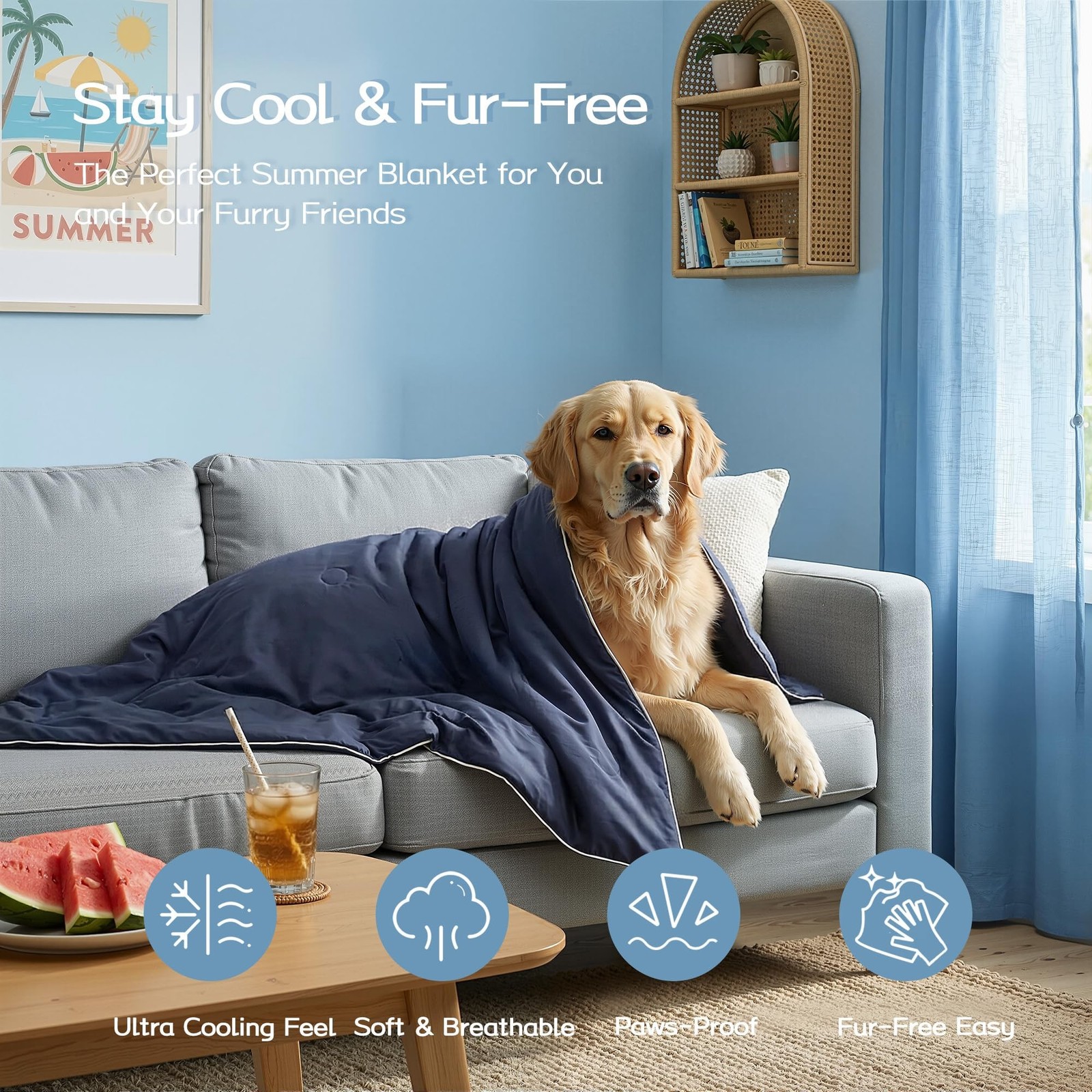 Cooling Comforter Full/Queen Size with Tencel™ Fill, Cooling Blankets for