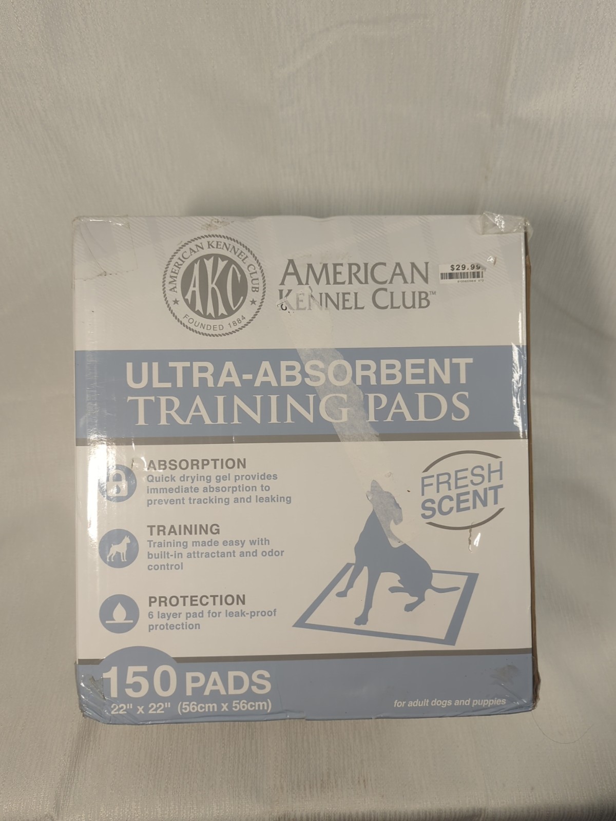 American Kennel Club Pet Training Puppy Pads Regular And Extra Large 150 Pads