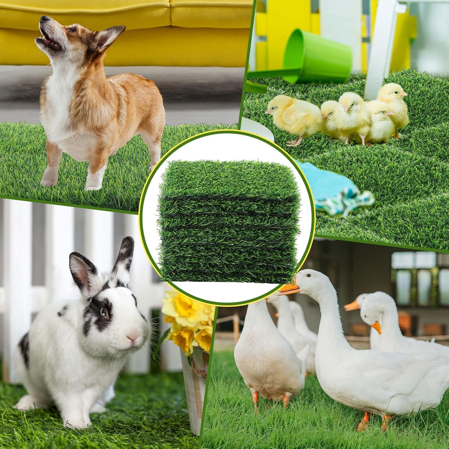 24 Pack Chicken Nesting Box Pads 12″X12″X1.2″ Washable Nesting Pads for Chickens