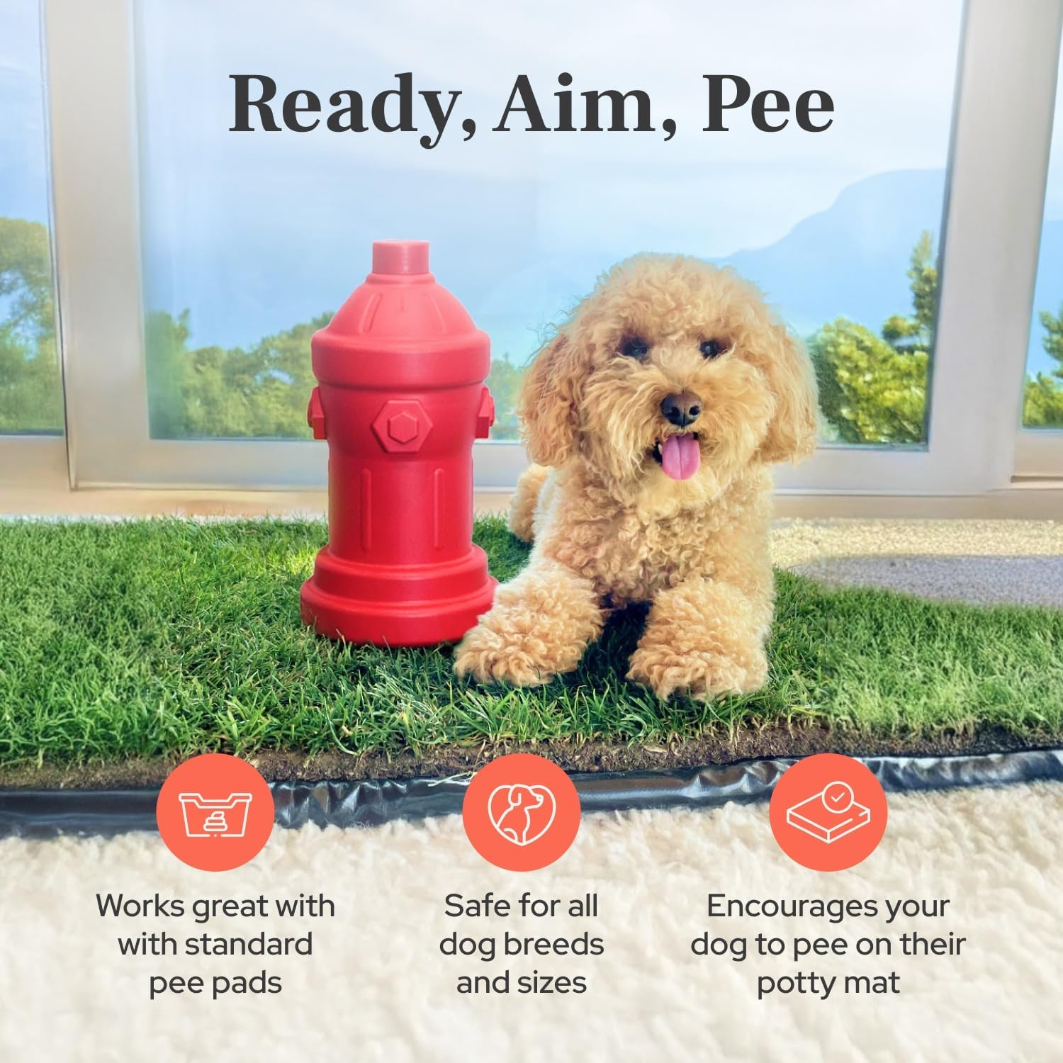 Large Dog Fire Hydrant 8X14 for Potty Training – Indoor Outdoor Male Dog Pee Tra