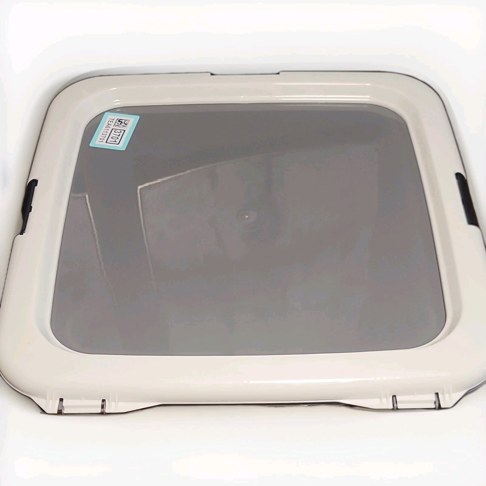 Extra Large Dog Toilet Training Pad Holder With Tray, White/Gray Plastic