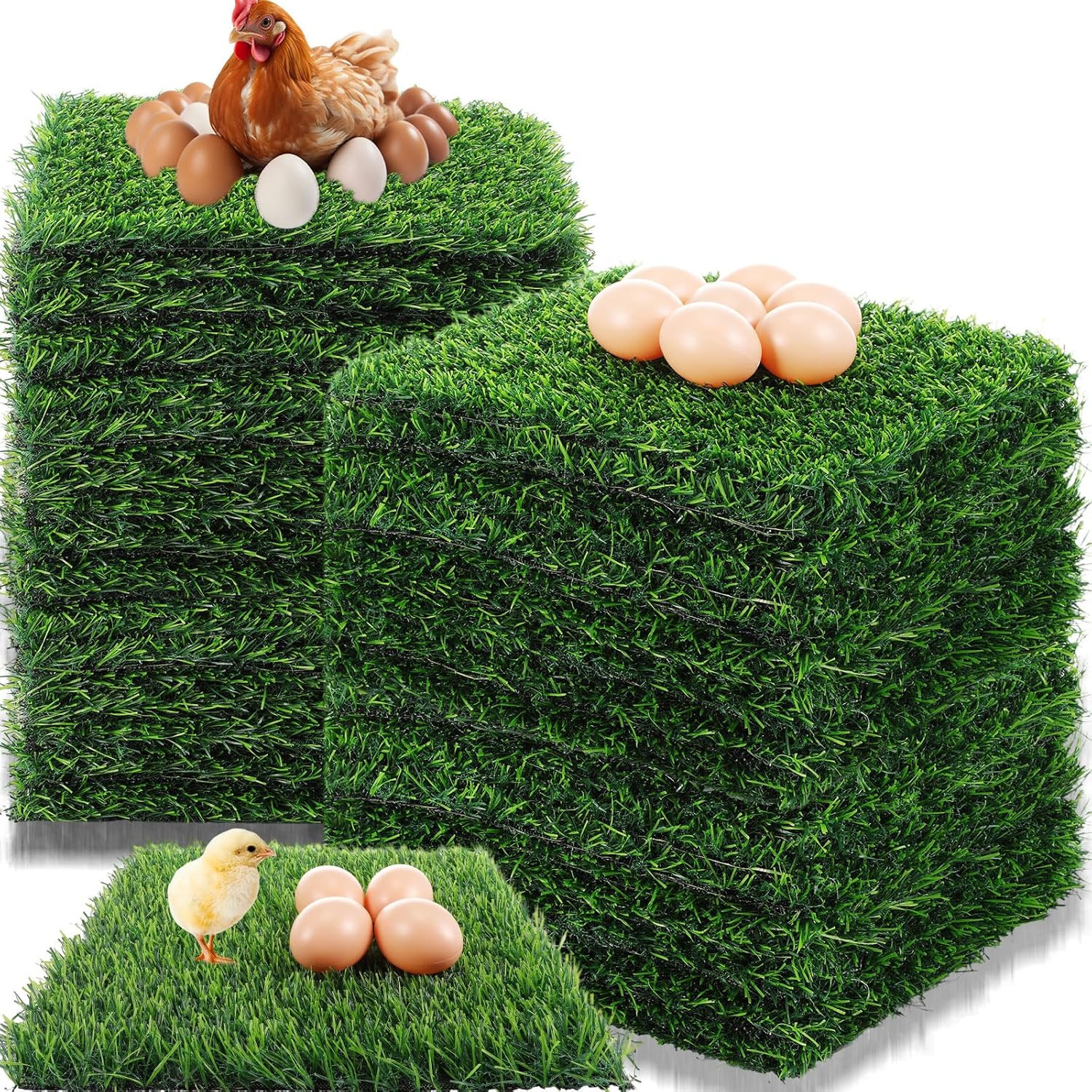 24 Pack Chicken Nesting Box Pads 12″X12″X1.2″ Washable Nesting Pads for Chickens