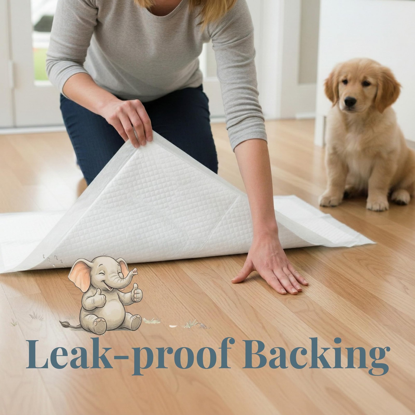 QuickDrying & Super Absorbent Precious Puppy Pads, LeakProof & Unscented Whit…