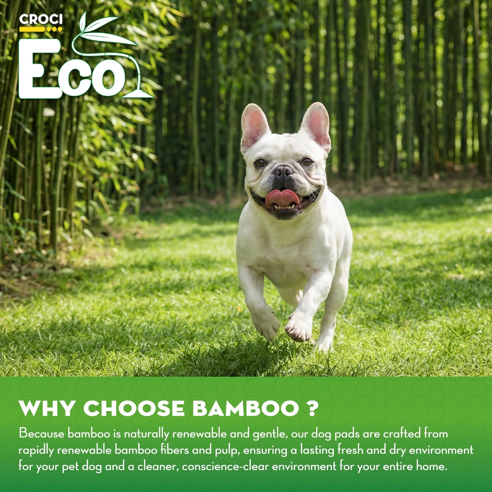 Pee Pads 22″x22″ 100 Counts 2X Odor-Control Charcoal & Bamboo Material