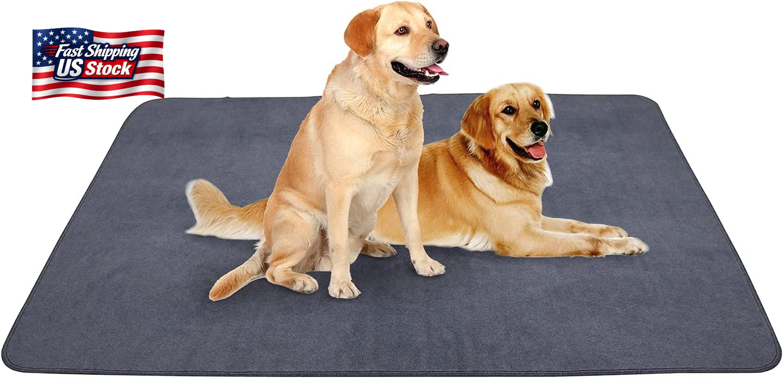 Peepeego Non-Slip Dog Pad 72″X72″, Washable Pee Pad Waterproof for Training, Whe