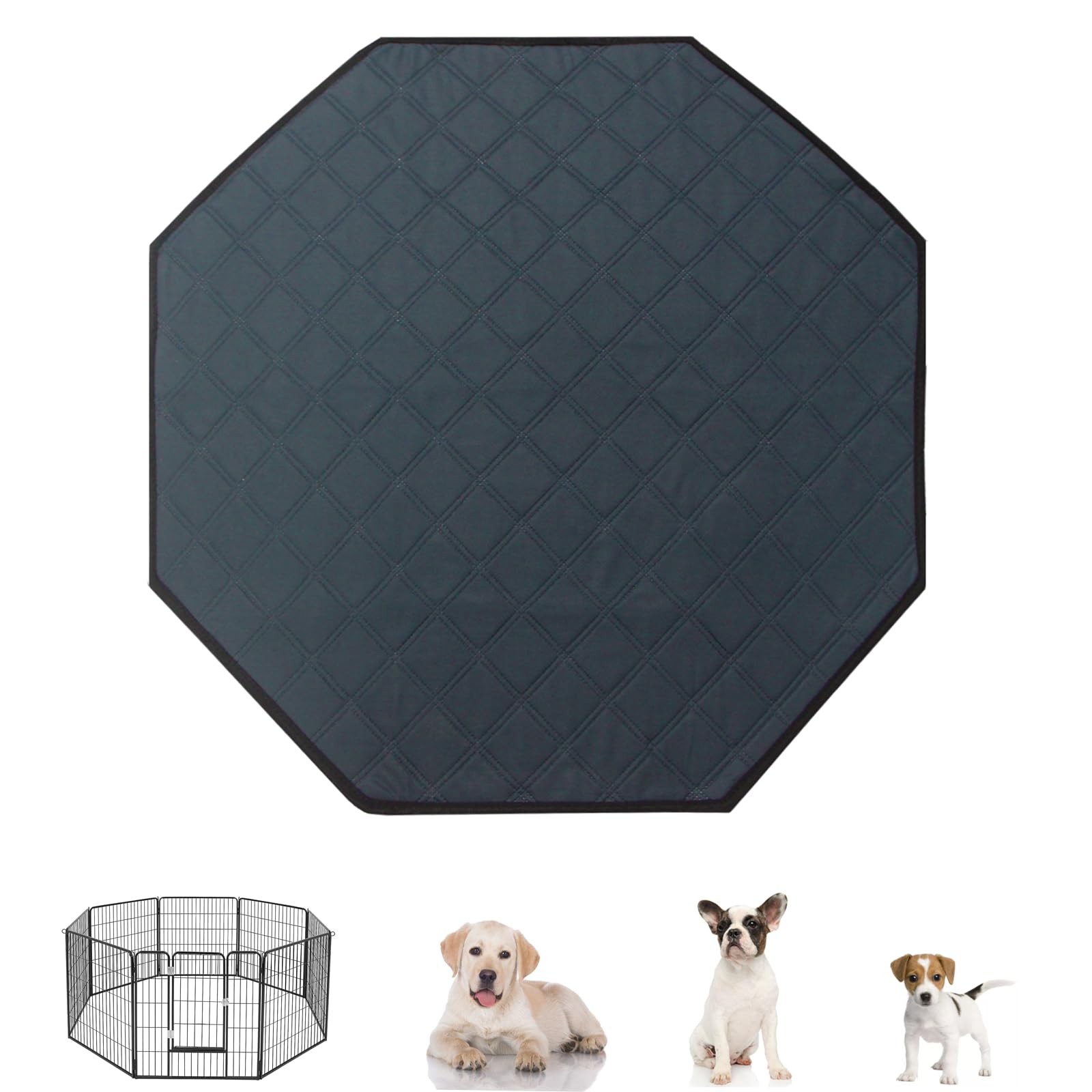 70′ Octagon Dog Playpen Mat Washable Leakproof Anti-Slip Pet Liner