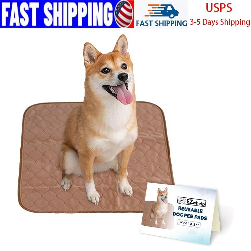 20x27in Waterproof Reusable Puppy Pee Pad, Washable Absorbent Dog Training Mat