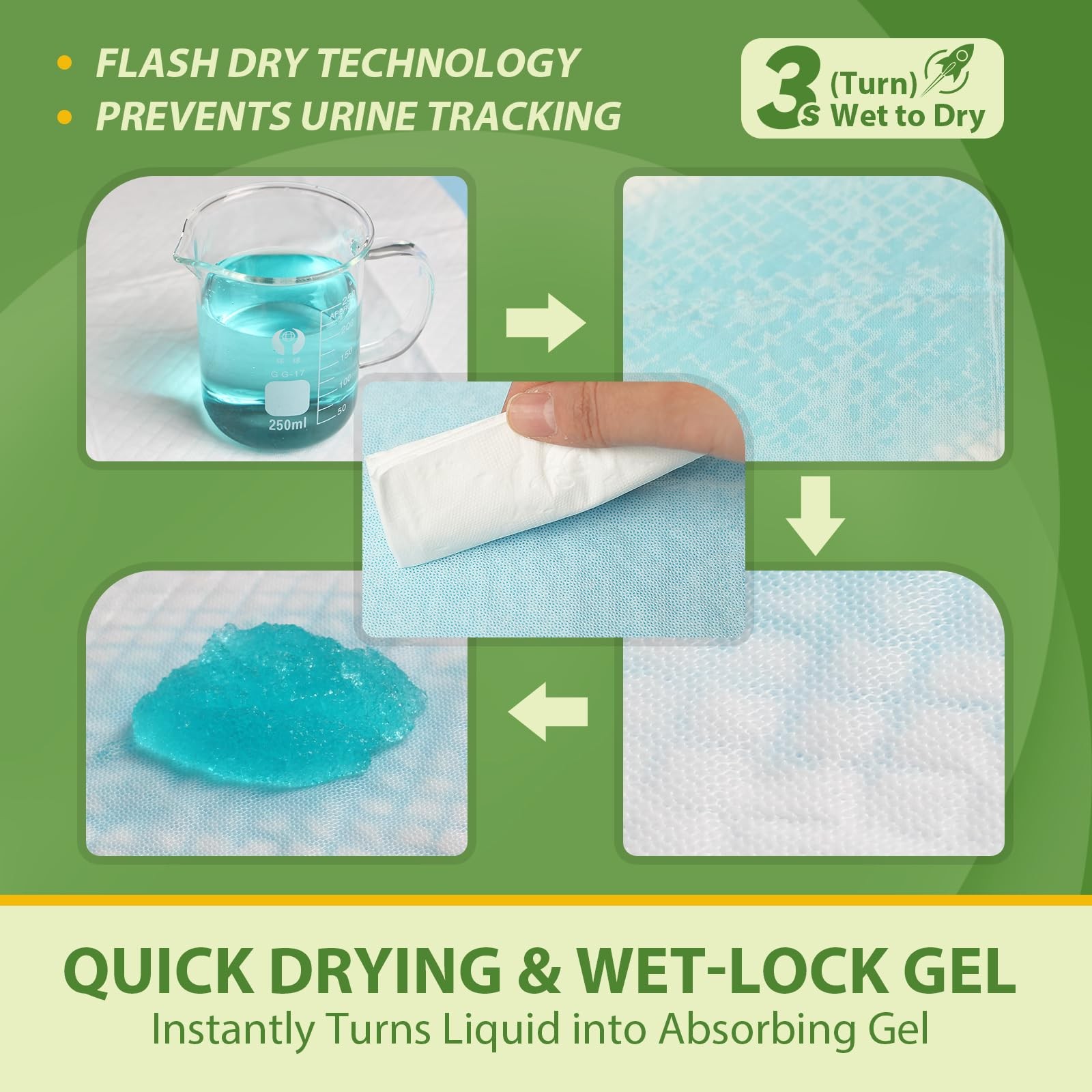 Deep Dear Extra Large Dog Pee Pads 28×34, Thicker Puppy Pads, Super Absorbent Pe