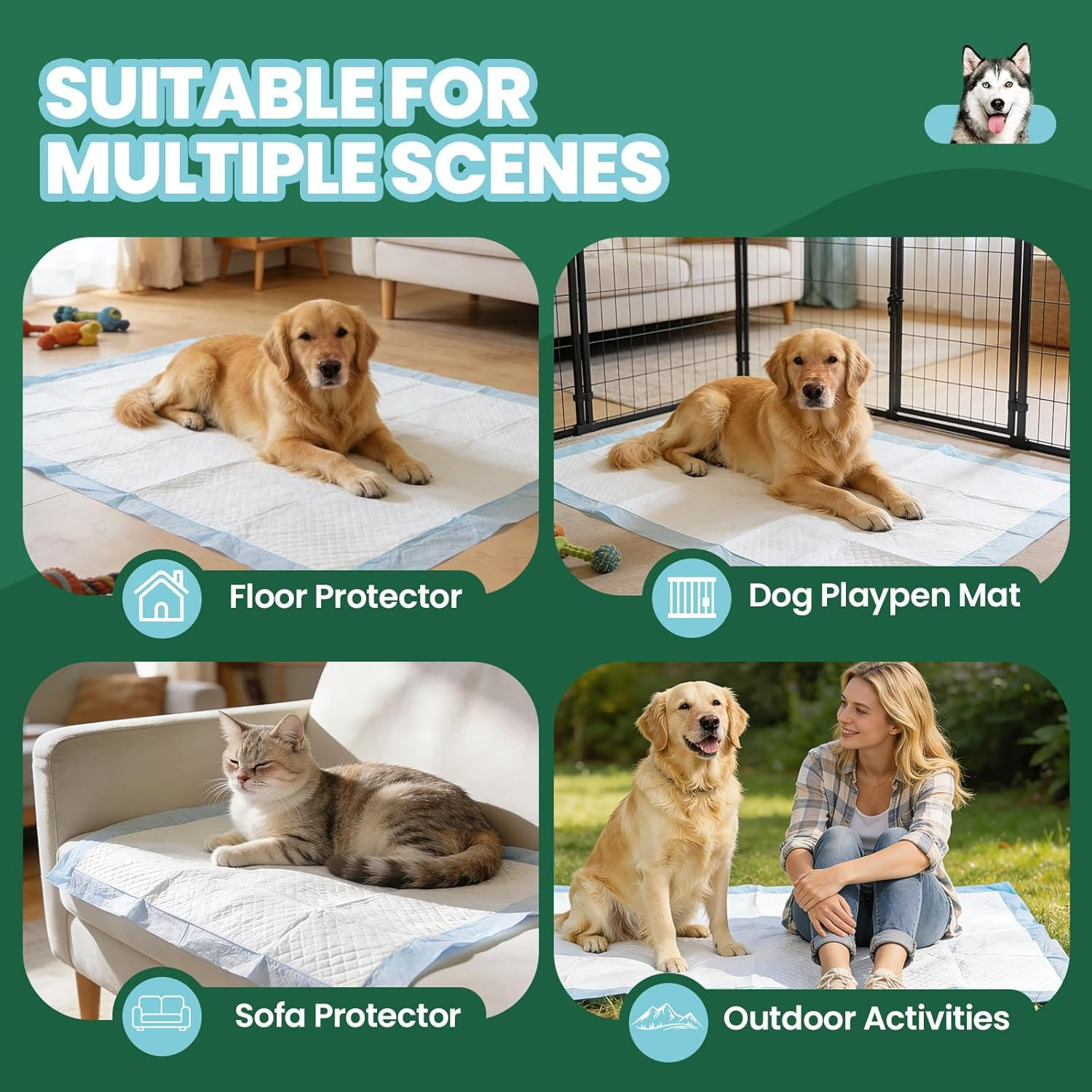 50 Pack Dog Pee Pads, 30″X36″ Great Value Puppy Pads XL, Pee Pads for Dogs Cats