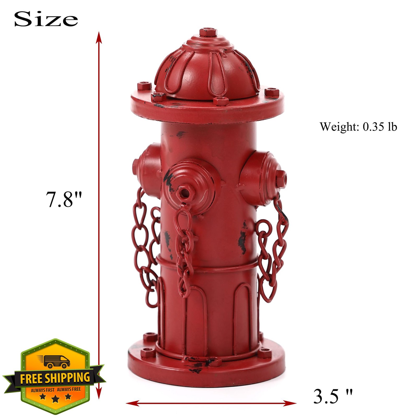 Phaxth 7.8″ H Metal Potty Training Fire Hydrant for Dogs to Pee On, Vintage S…