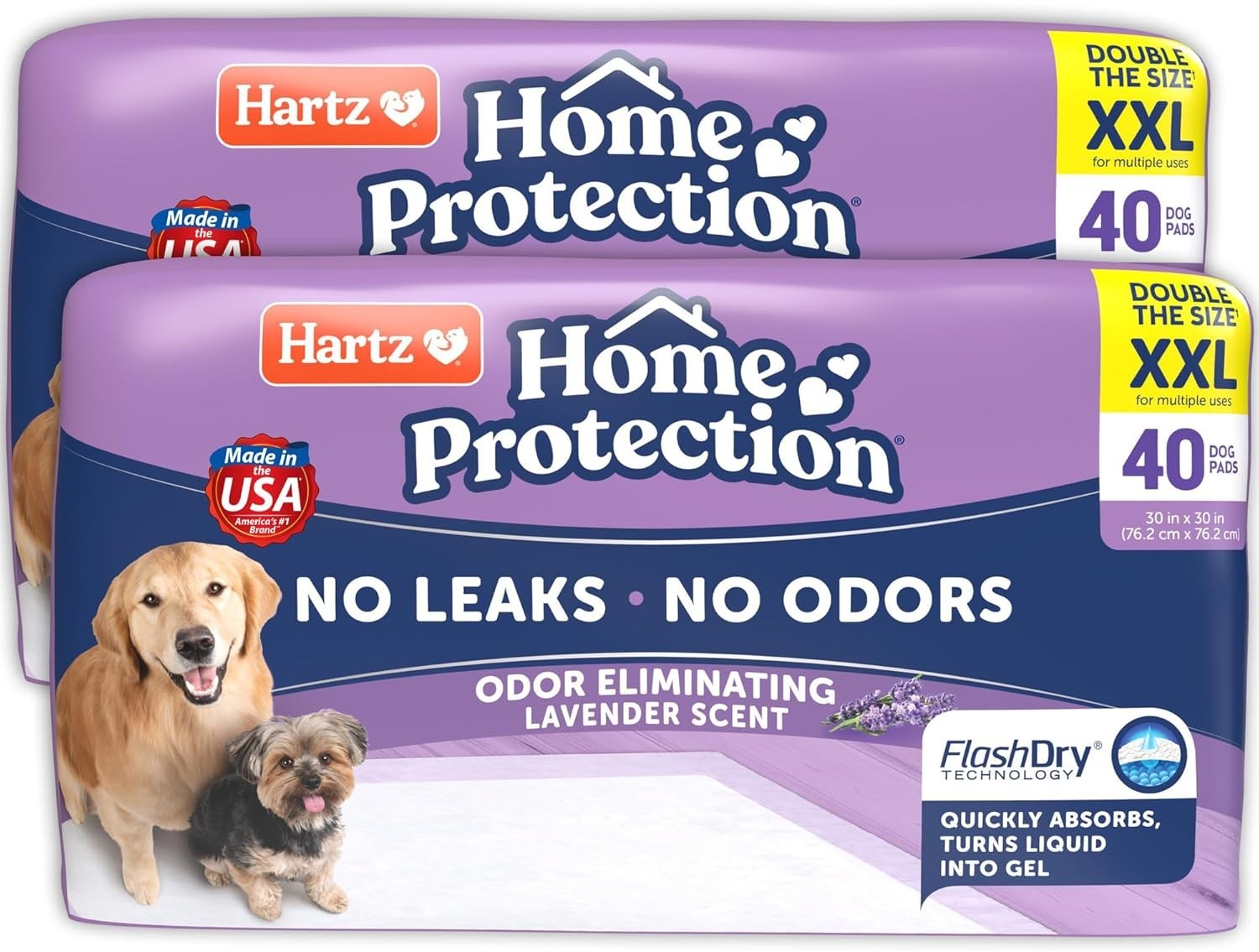 Home Protection Lavender Scented Dog Pads XXL 80 Count Super Absorbent & Won’t