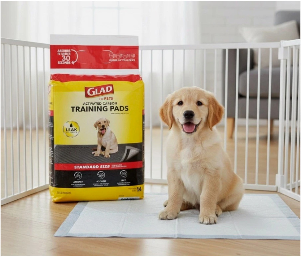 GLAD For Pets Activated Carbon Training Pads Standard Size 14pc