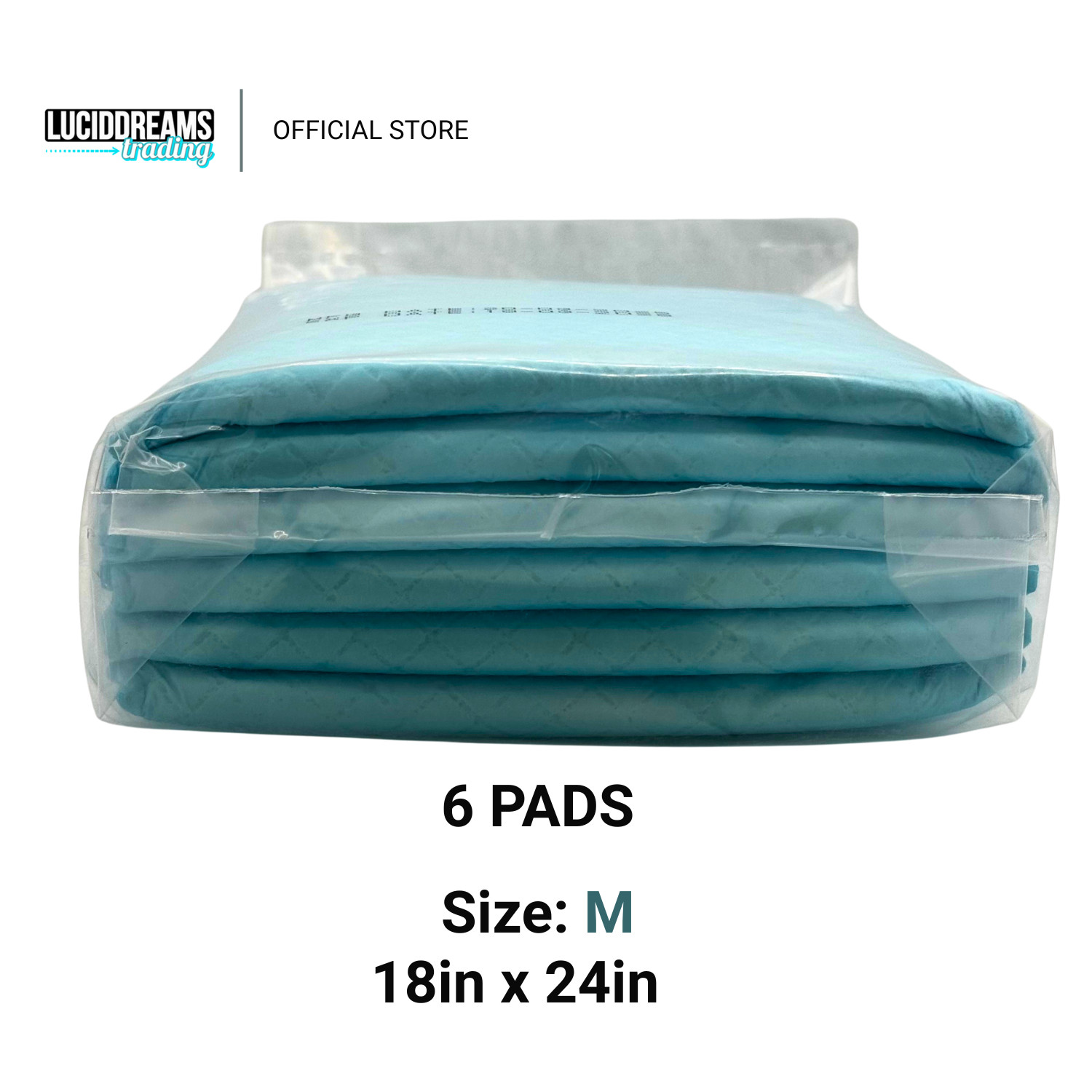 6pcs Pet Dog Puppy Training Pee Pads, Absorbent Layer Underpads Size M, 18×24