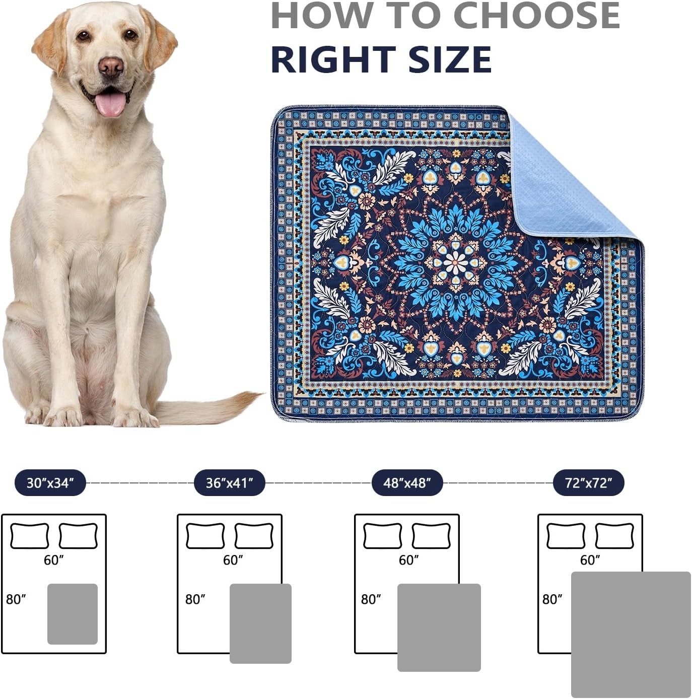 Washable Puppy Training Pads – Non-Slip, Super Absorbent Design 2-Pack