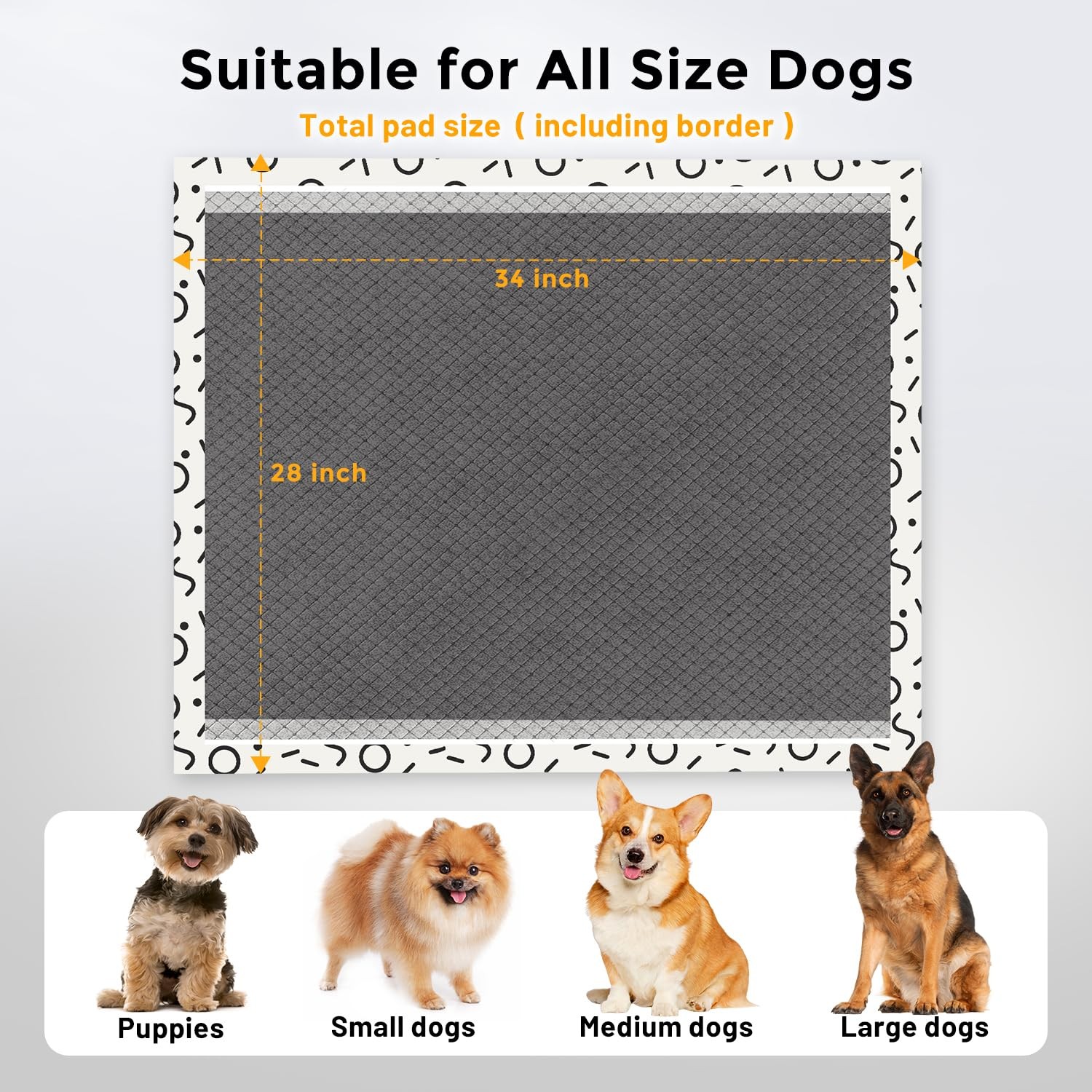 Puppy Pee Pads for Dogs Extra Large, 28″x34″ 30 Counts + 1 Extra Monitoring P…