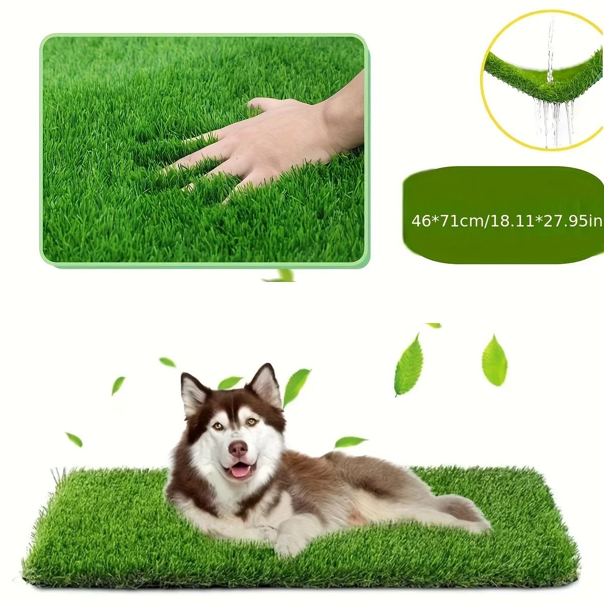 Washable Dog Grass Mat Artificial Lawn Puppy Training Pee Pad Odor Control.