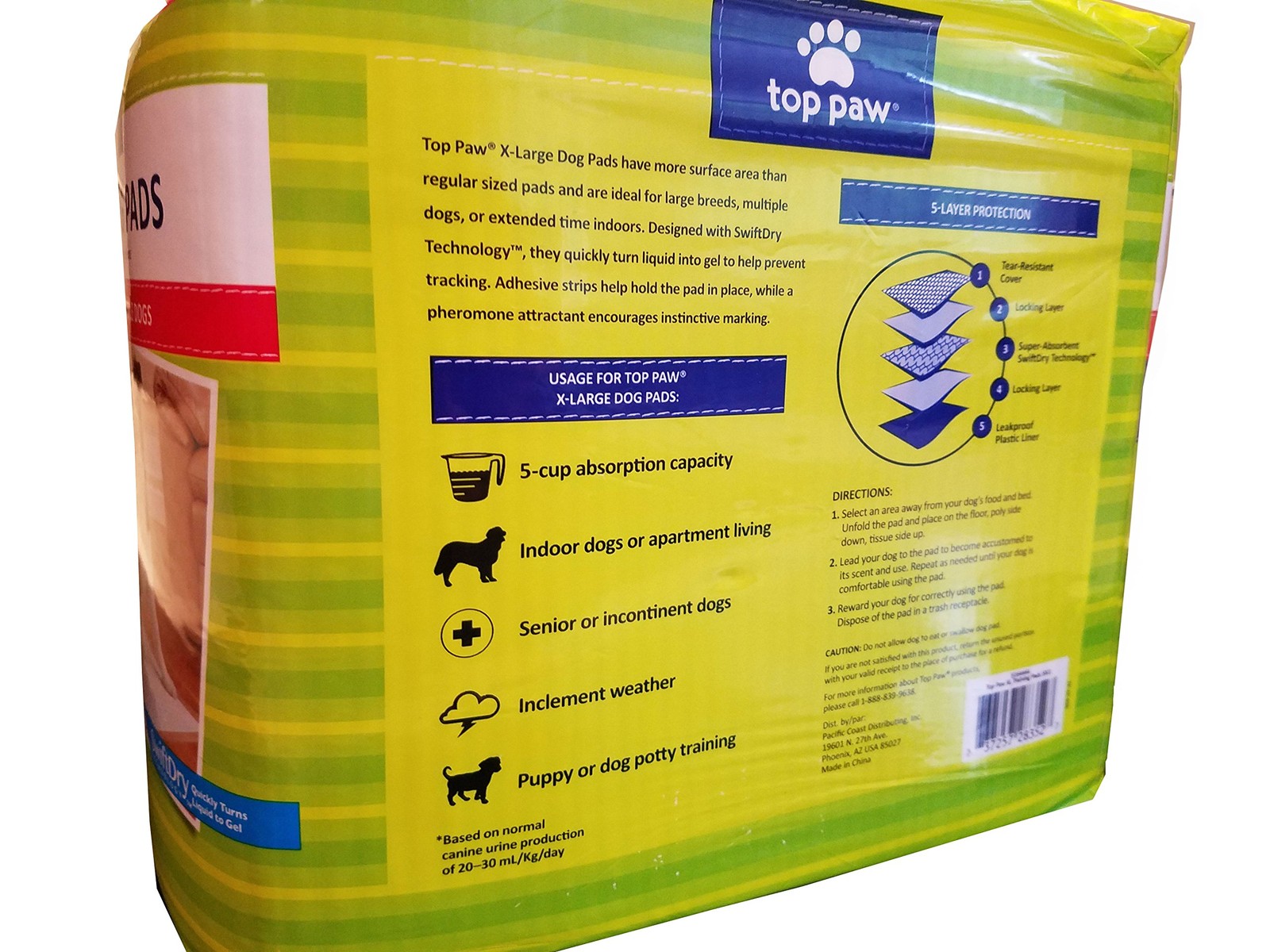 Top Paw Extra Large 50 Count Dog Pads With 5 Layer Protection And Swiftdry Te…