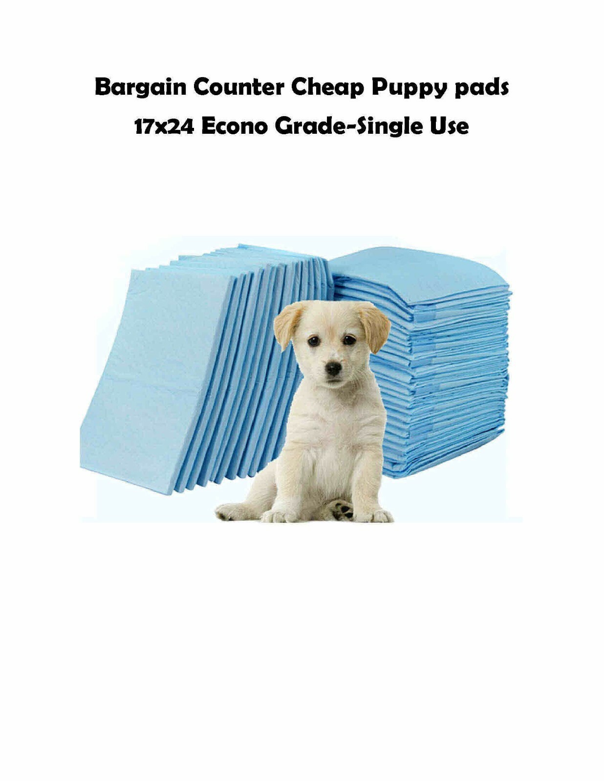 17×24″/23×24″ Cheap Lightweights 3-Ply Puppy Training Pads Single Use Puppy Pads