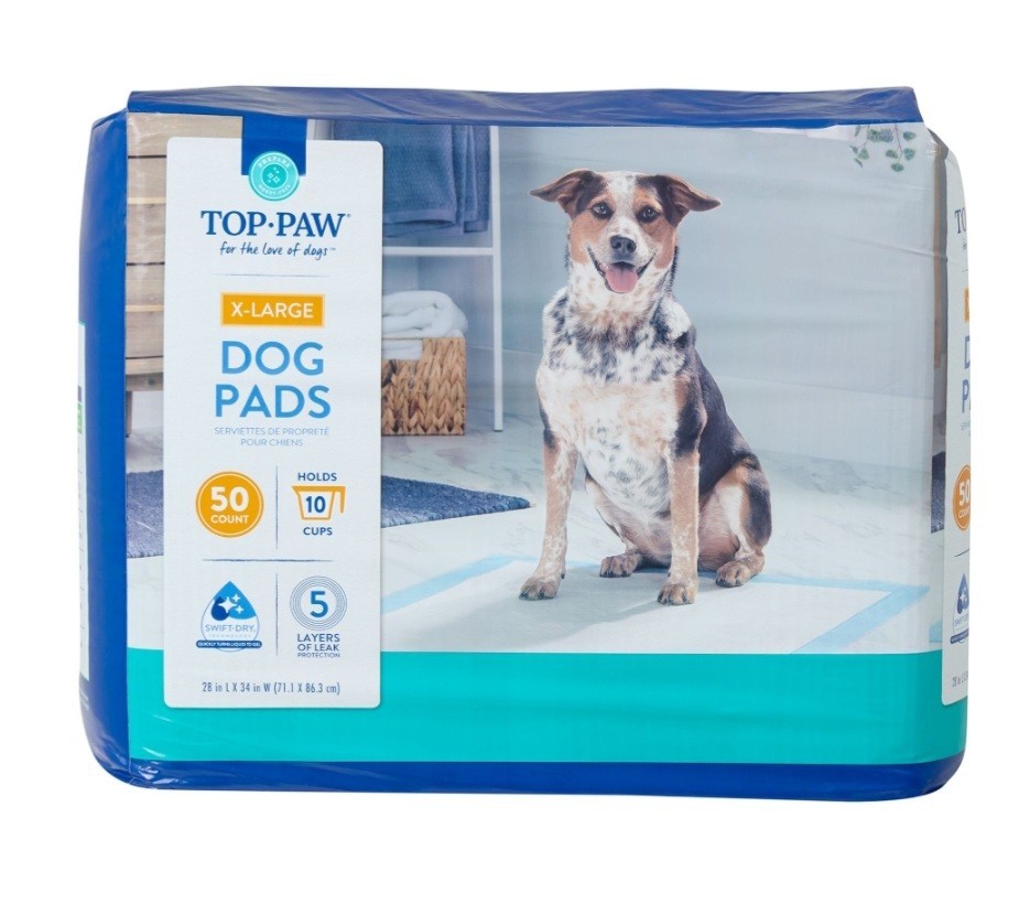 Top Paw X-Large Training Pad 50 Count SwiftDry 5 Layers Leak Protection