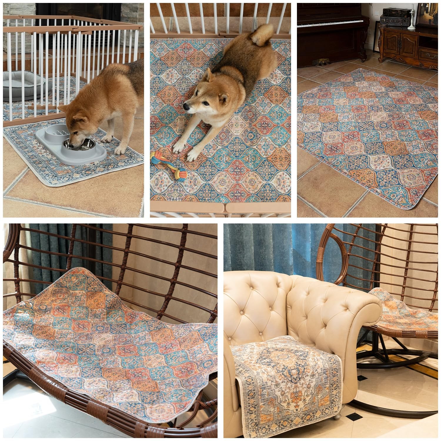 Washable Pee Pads for Cats &Dogs, Stylish, Non-Slip and Leak-Proof Pee Pads. …