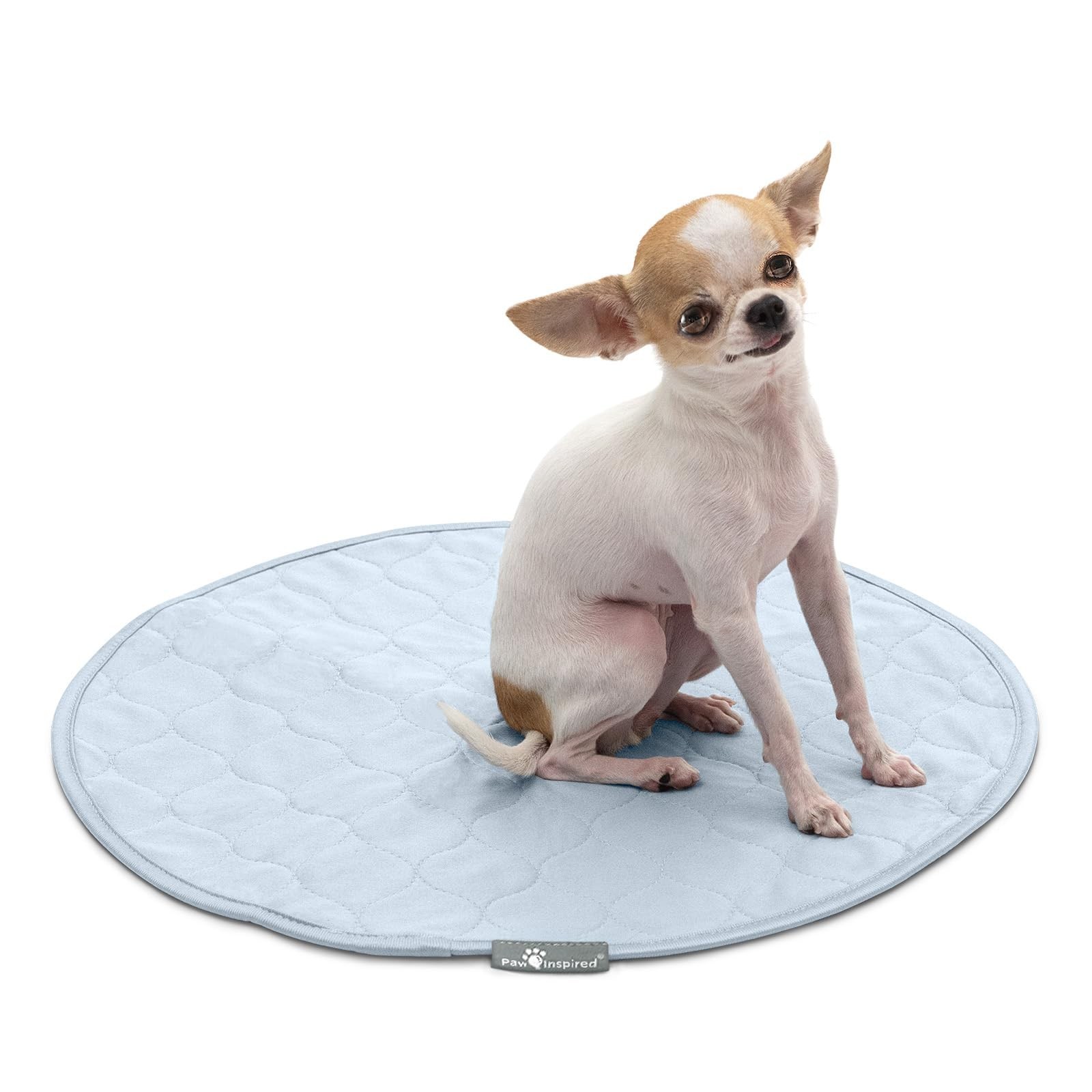 Paw Inspired Round Washable Pee Pads for Dogs (2 Pack), Reusable Puppy Pads, …