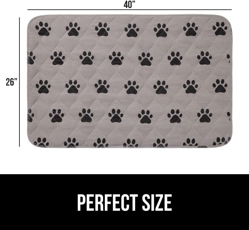 GORILLA GRIP Washable Puppy Pads, 40X26, Slip Resistant Dog Crate Mat, Waterproo