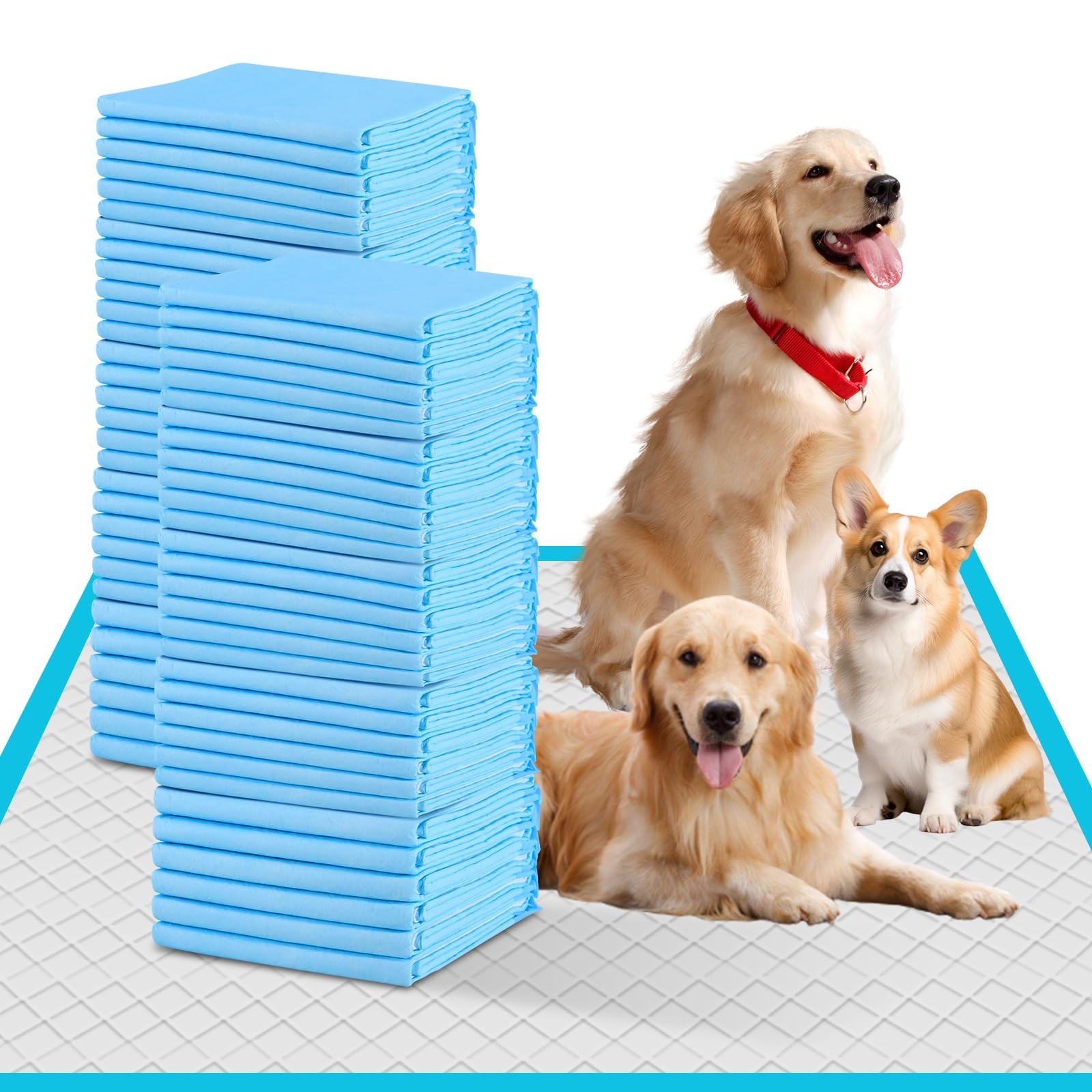 Puppy Pee Pads, Ultra Absorbent 6-Layer Training Pad for Dogs, Cats, Rabbits,…