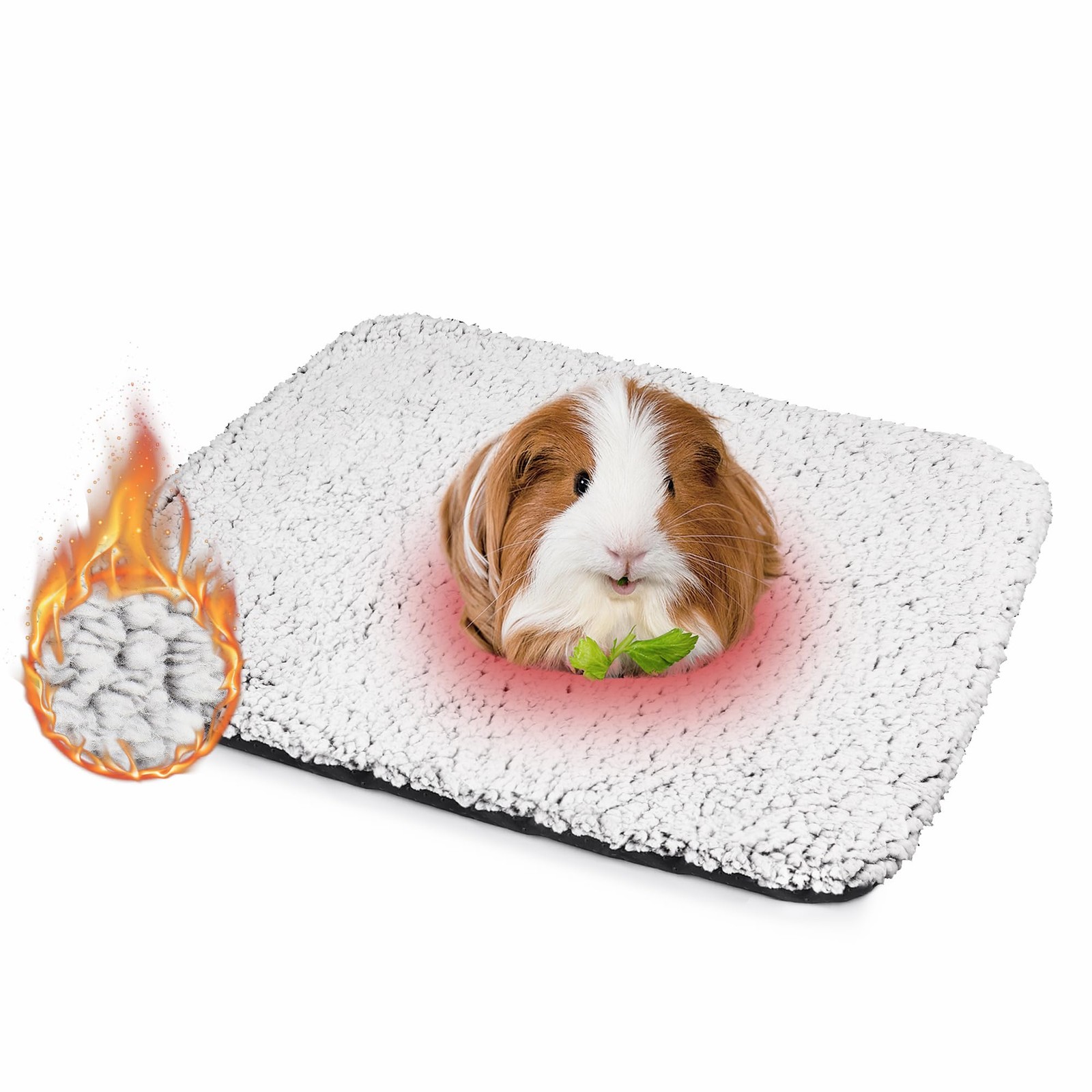 Mygeromon Guinea Pig Cage Liner Washable Rabbit Bedding Mats Medium, White