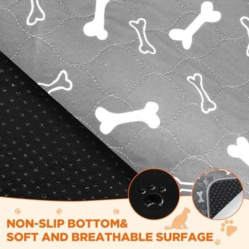 Reusable Dog Pee Pads 2 Pack 31×36 Inch Washable Puppy Potty Training Pads