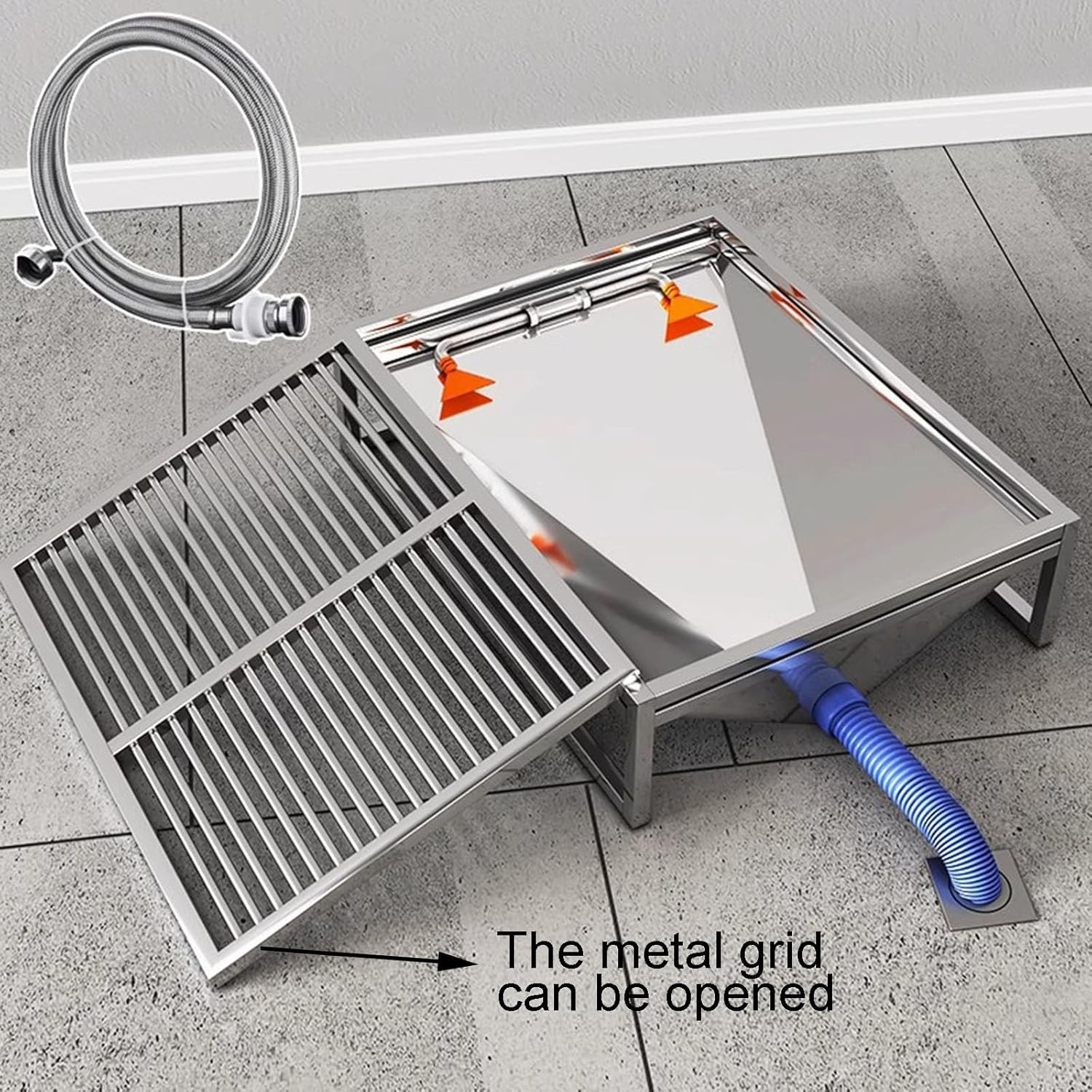 Porch Potty for Dogs, 31″×20″ Stainless Steel Dog Litter Box, Portable Sturdy Me