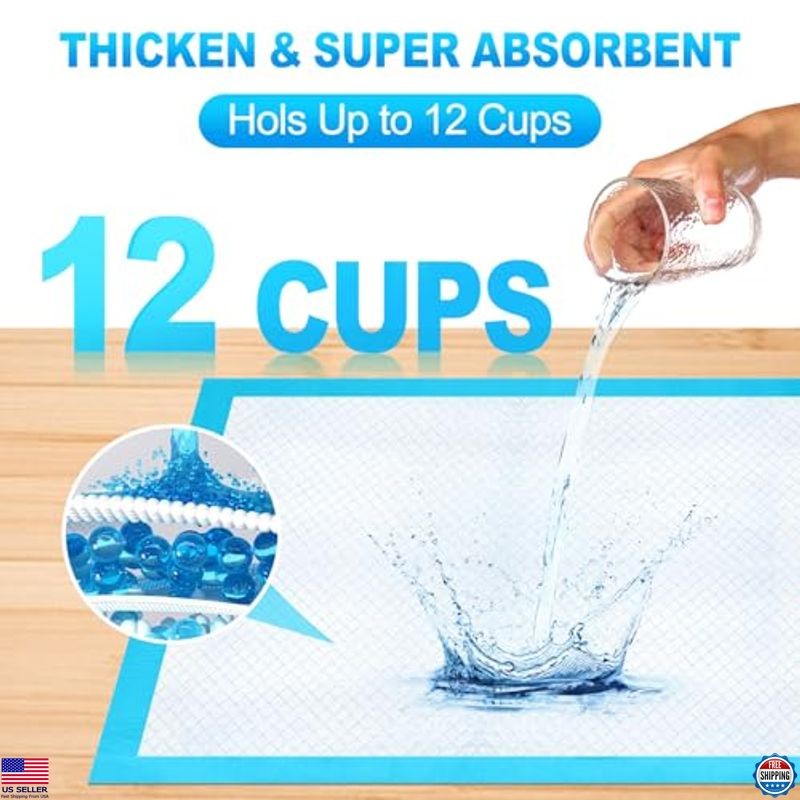 Extra Large 40″x40″ Dog Cat Pee Pads 40 Count, Ultra Absorbent & Leakproof