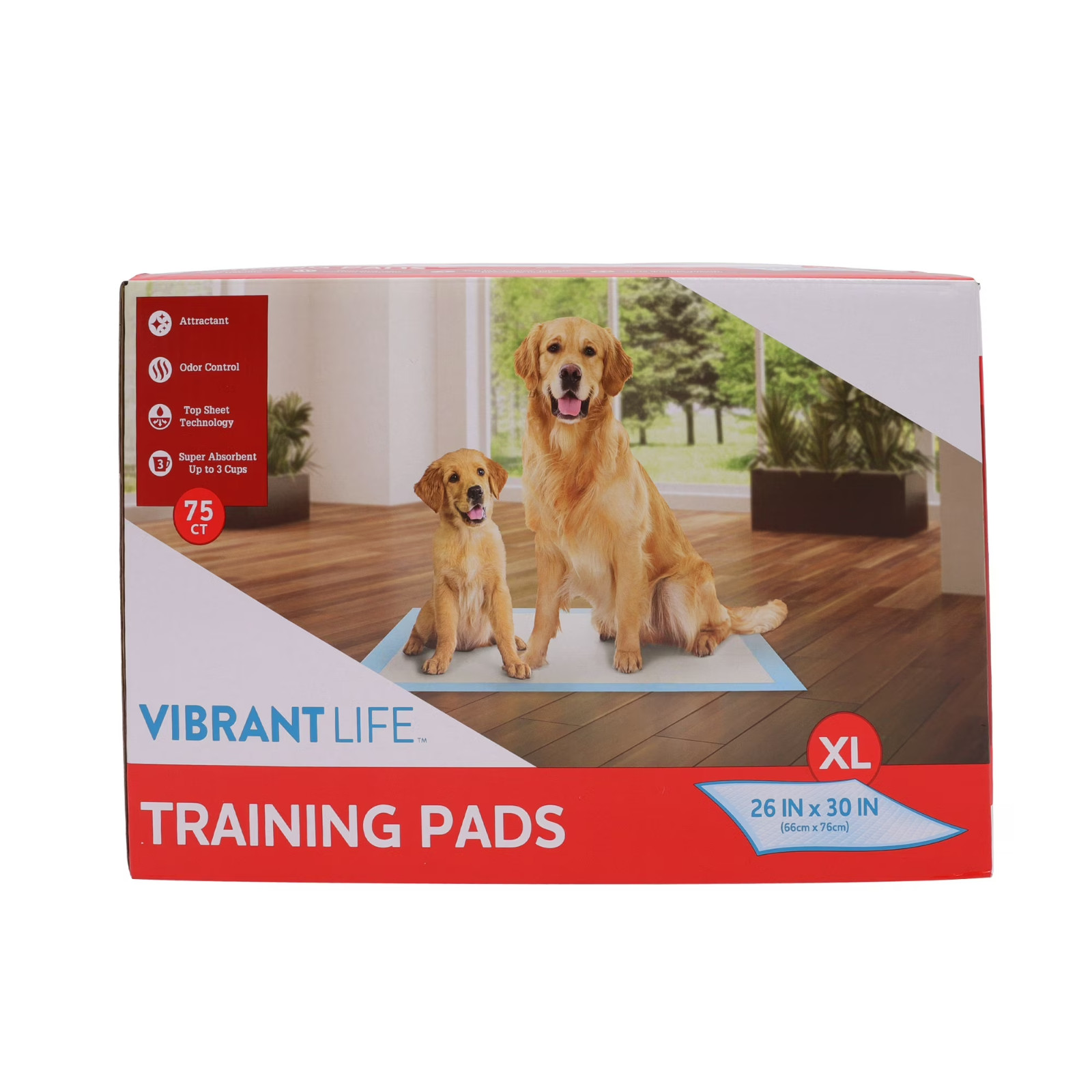 2 pack Vibrant Life XL Training Pads Leak Proof Fast Dry Dog Puppy Pee Pads