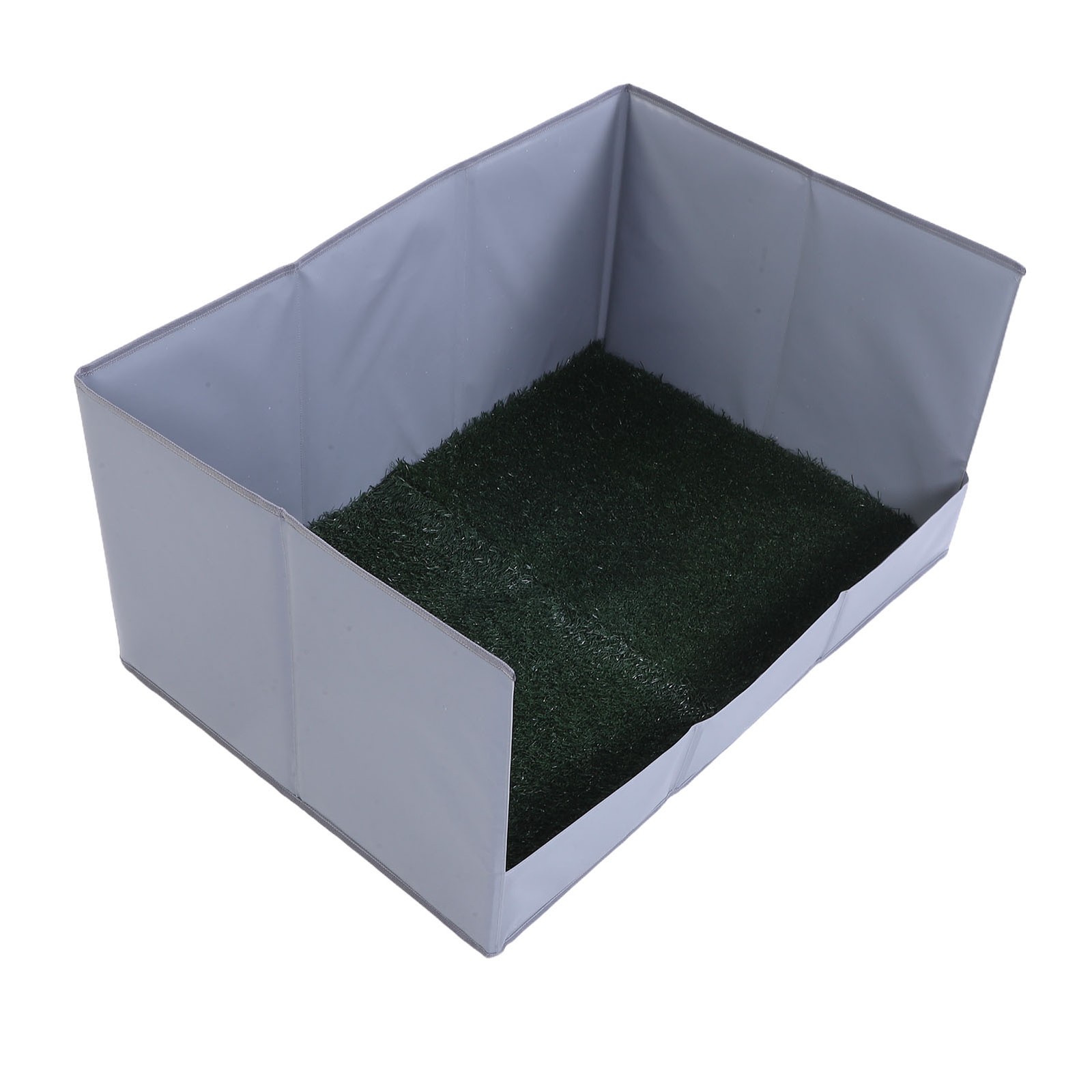 Dog Grass Pad With Tray Easy Cleaning Artificial Grass Foldable Dog Litter ZCFA