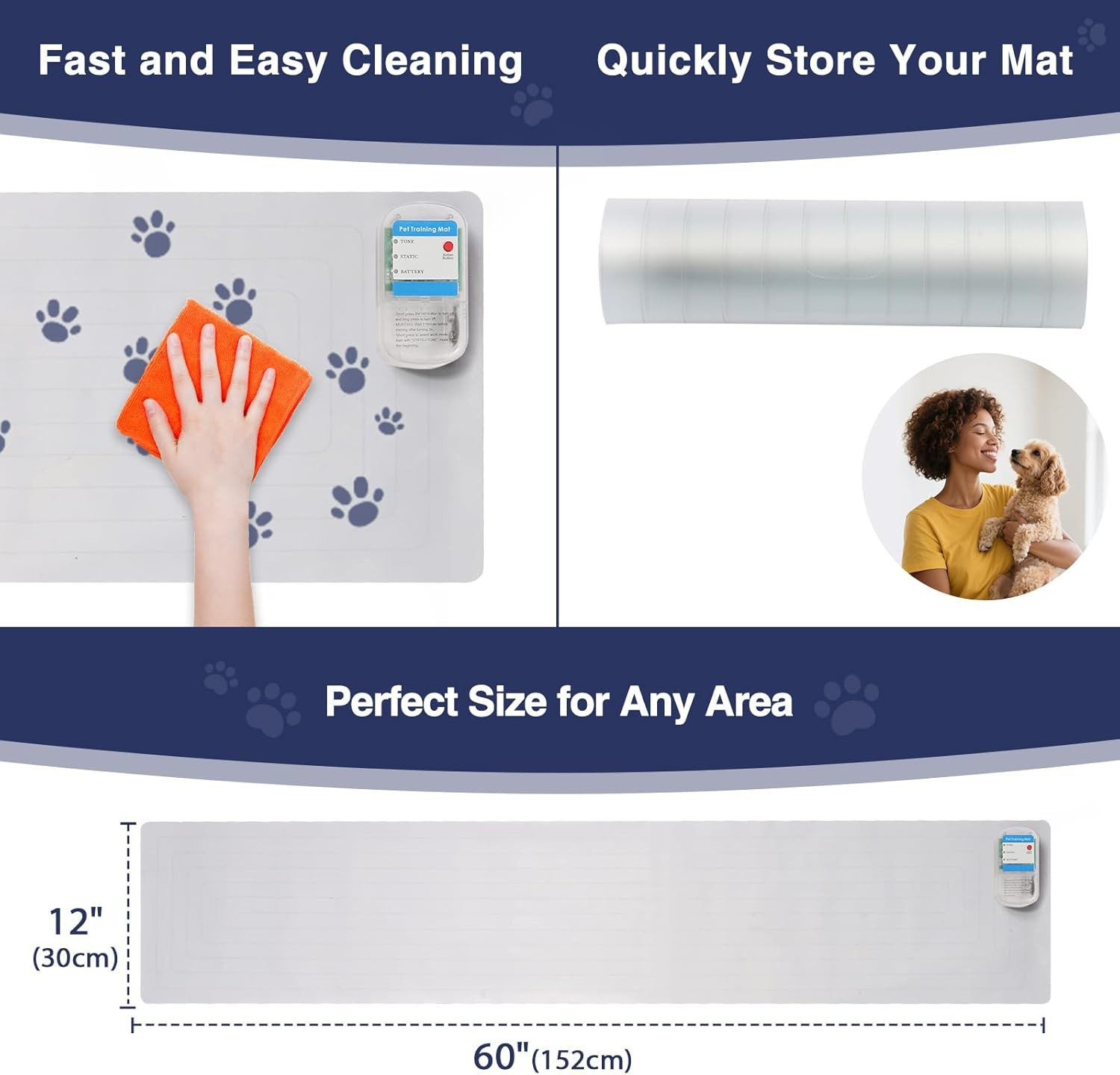 Scat Shock Mat for Dogs and Cats Indoor, Pet Shock Mats for Training Pets, Elect