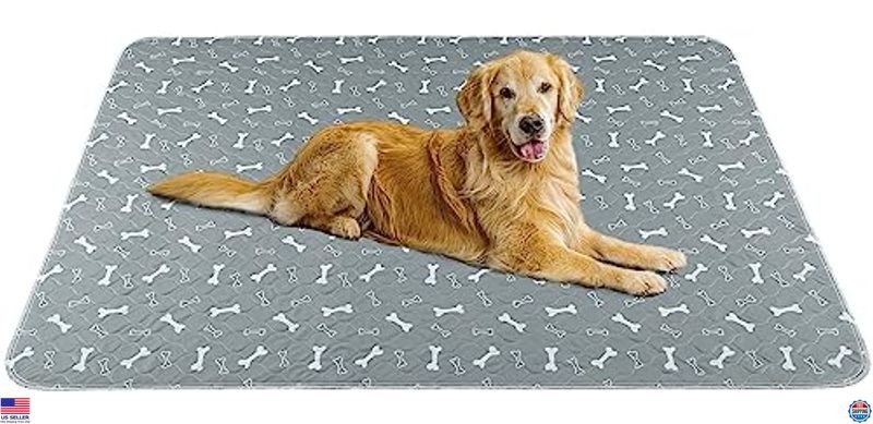Premium Washable Dog Pee Pads – Large 2 Pack (36″x48″) Reusable Waterproof Mats