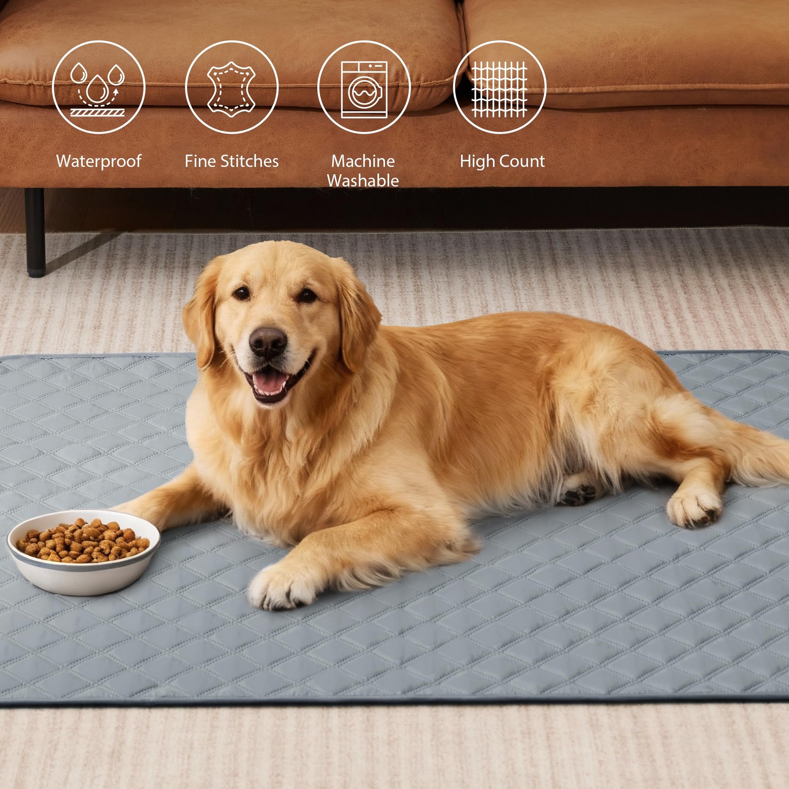 Reusable Washable Pee Pads for Dogs Large/Extra Large 36” x 41” 2 Pack, Abs…