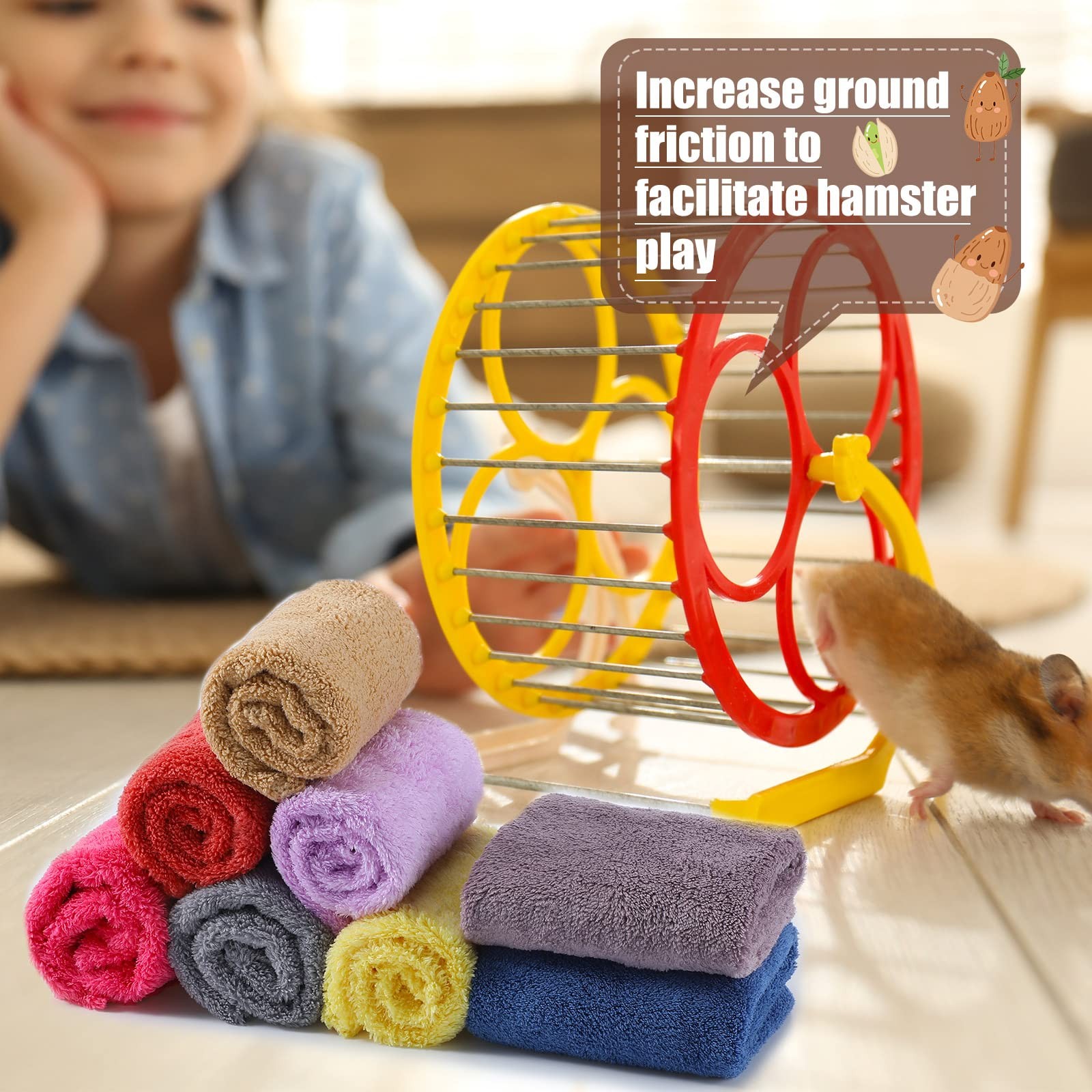 30 x 30 cm/ 11.81 x inches, Red, Yellow, Gray, Khaki, Blue, Purple